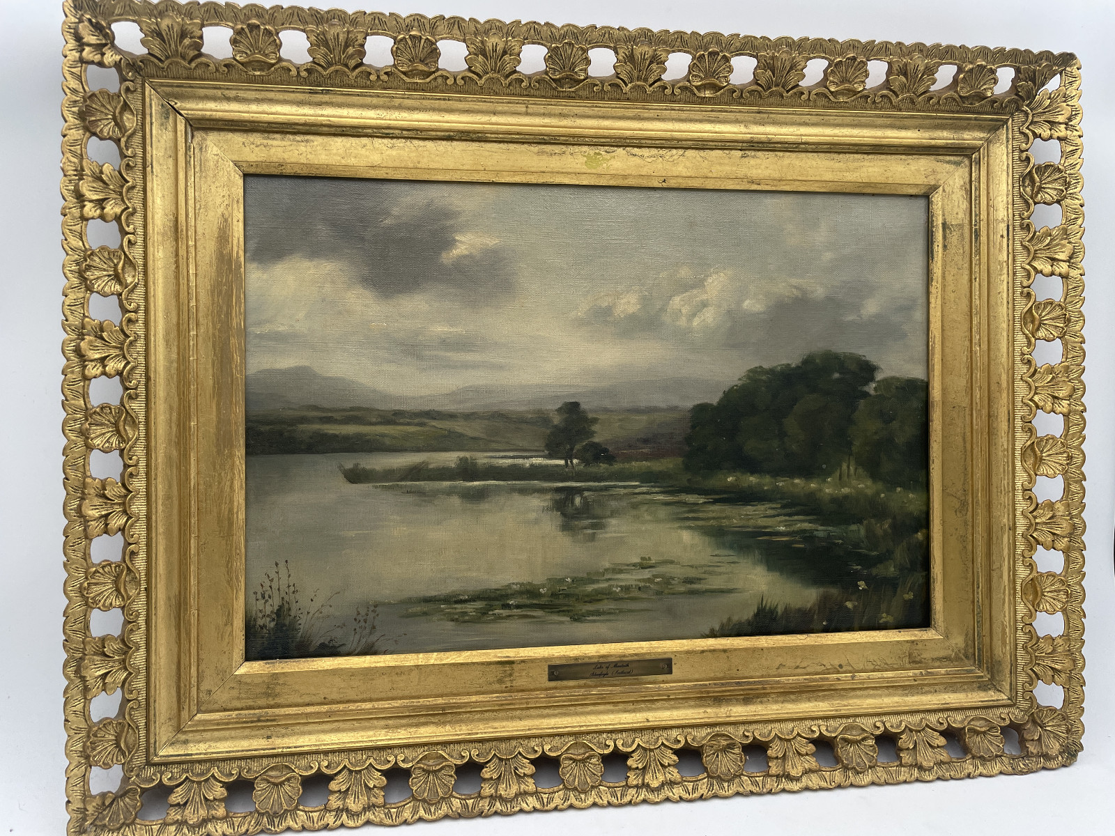 Early 20th Scottish School – Lake of Menteith in Aberfoyle – Oil on Canvas