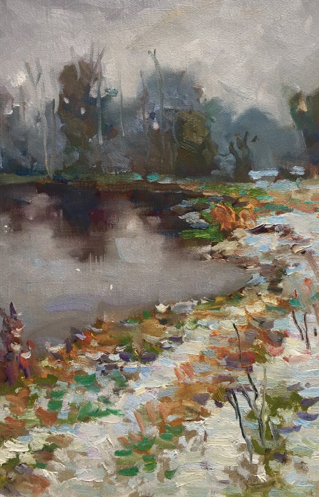 Oil painting Clouds Ukrainian painter Canvas Unframed Decor original landscape
