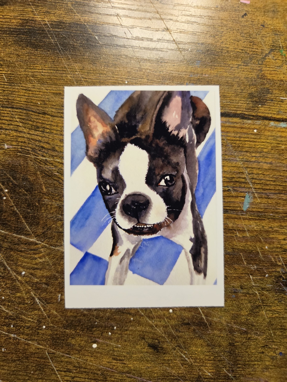 ACEO *Art Print Original Polaroid TEEFS Watercolor Painting 2.5×3.5