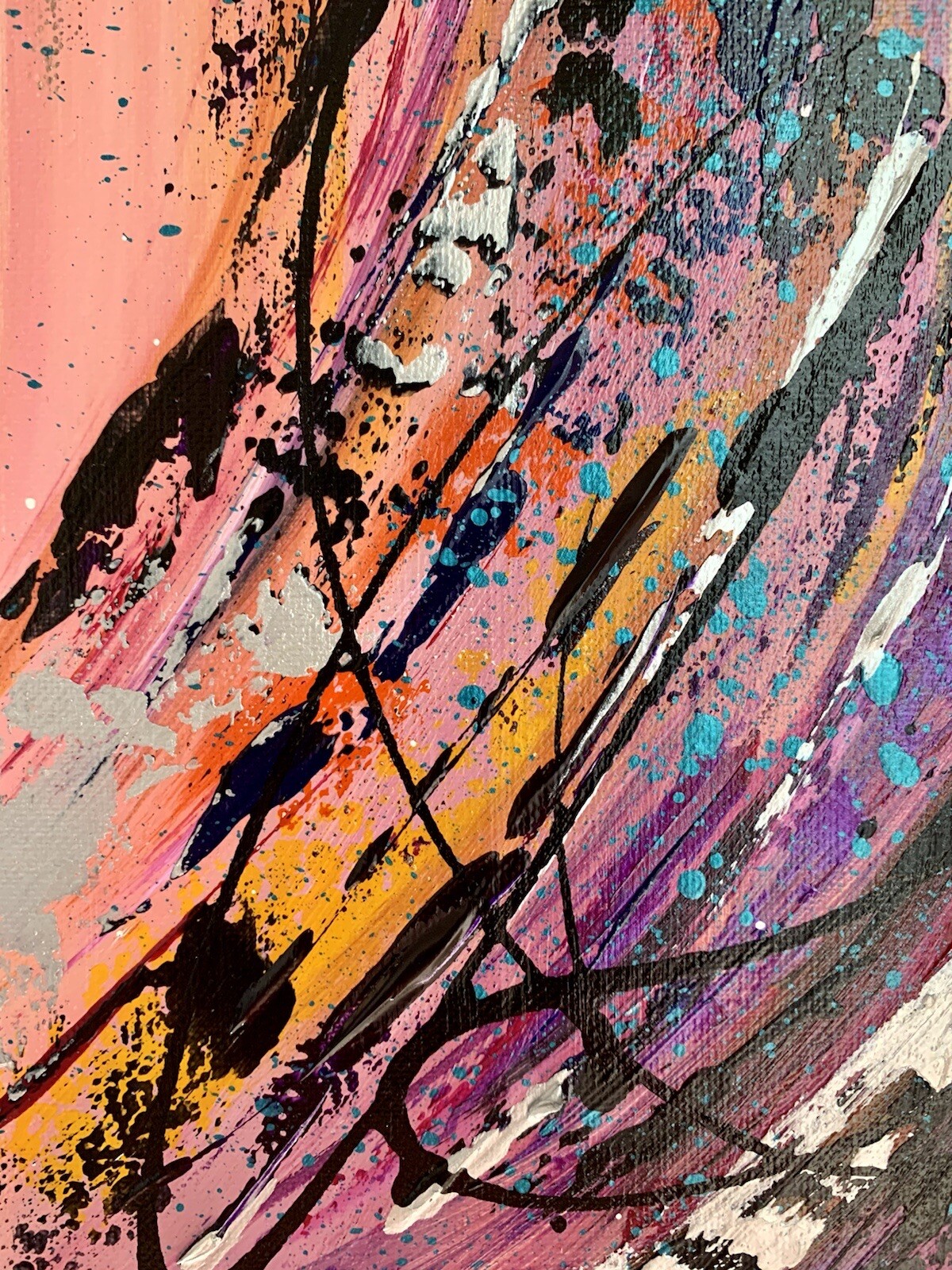 Original Modern art Abstract Acrylic Painting on stretched canvas ~ 16×20”
