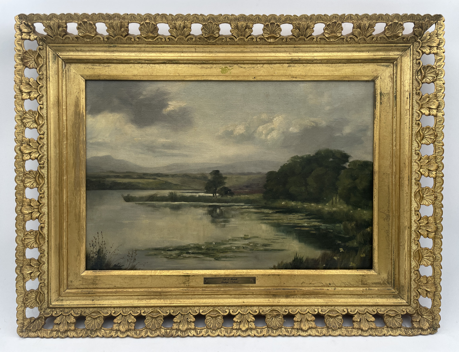 Early 20th Scottish School – Lake of Menteith in Aberfoyle – Oil on Canvas
