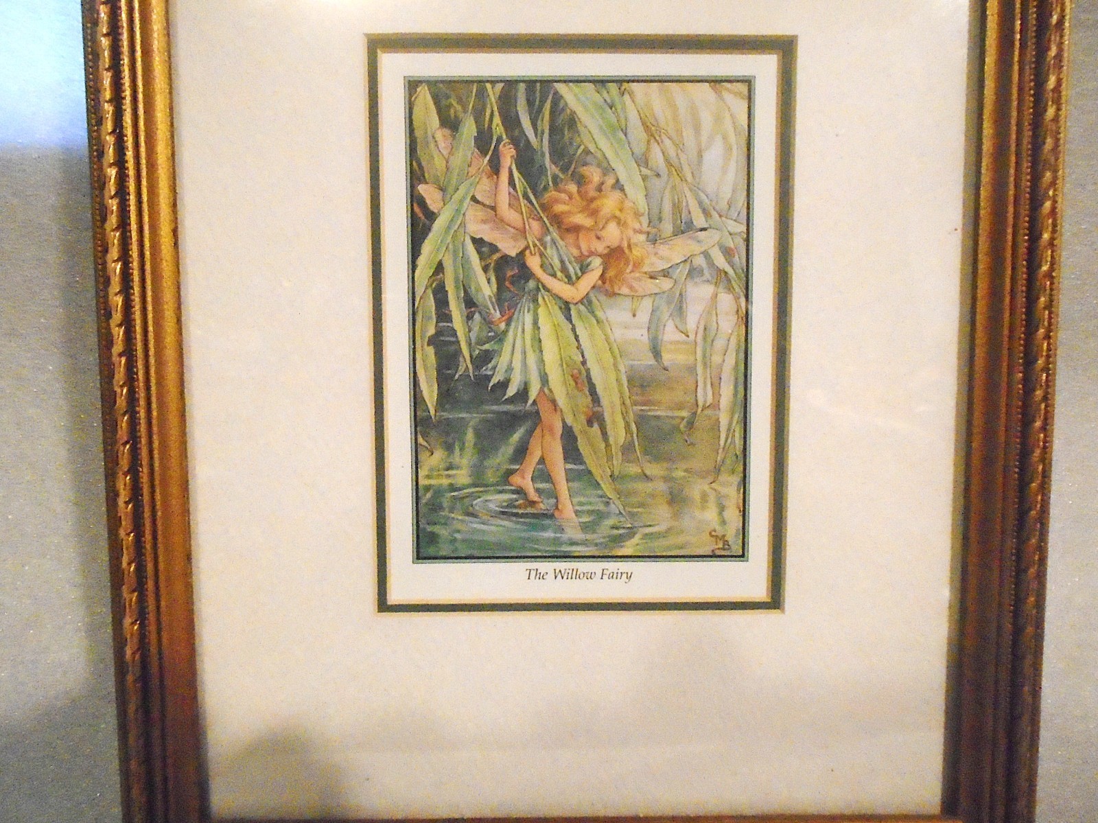 FRAMED VINTAGE 1990’S CICELY MARY BARKER FAIRY FLOWER SERIES: THE WILLOW FAIRY