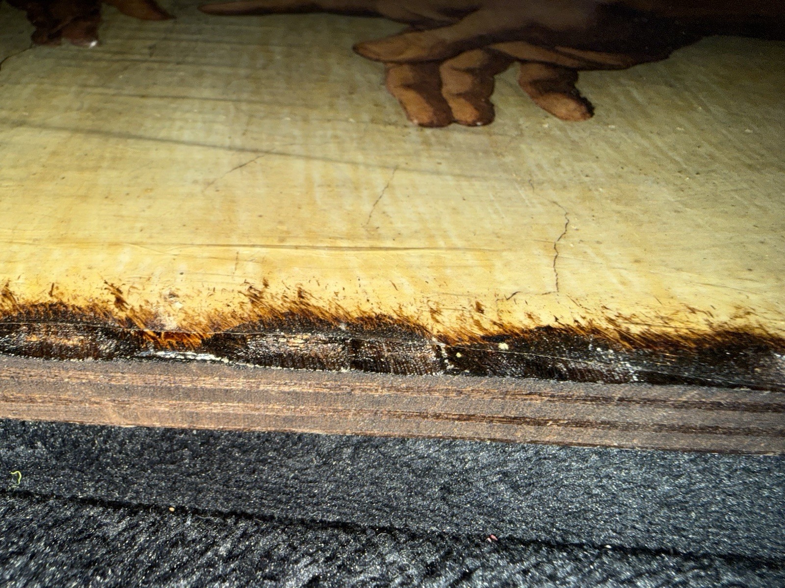 Creation Of Adam painting 15×7.5x.5” BurntWood Replication By Michelangelo Italy