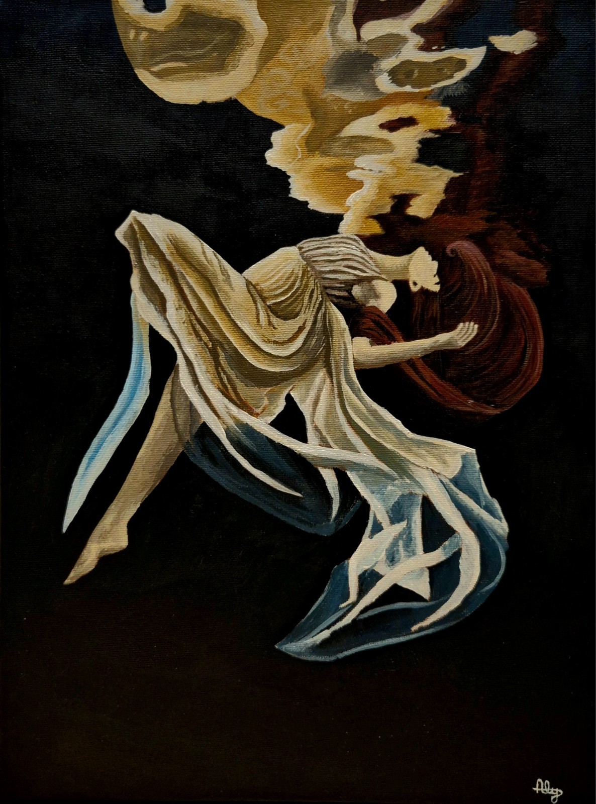 “The Unravelling of Ophelia” – original acrylic painting