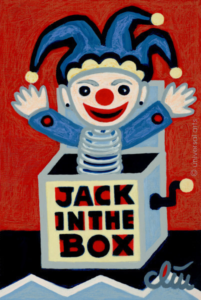 JACQUELINE DITT – Jack in the Box 2022 Original Painting Mini Jumping Devil