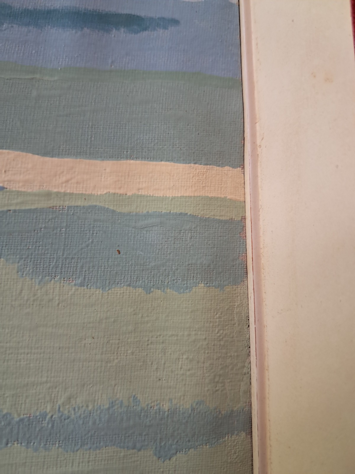 Pair 19×25 Vintage Tropical Paint by Number Paintings Framed in Paraguay!