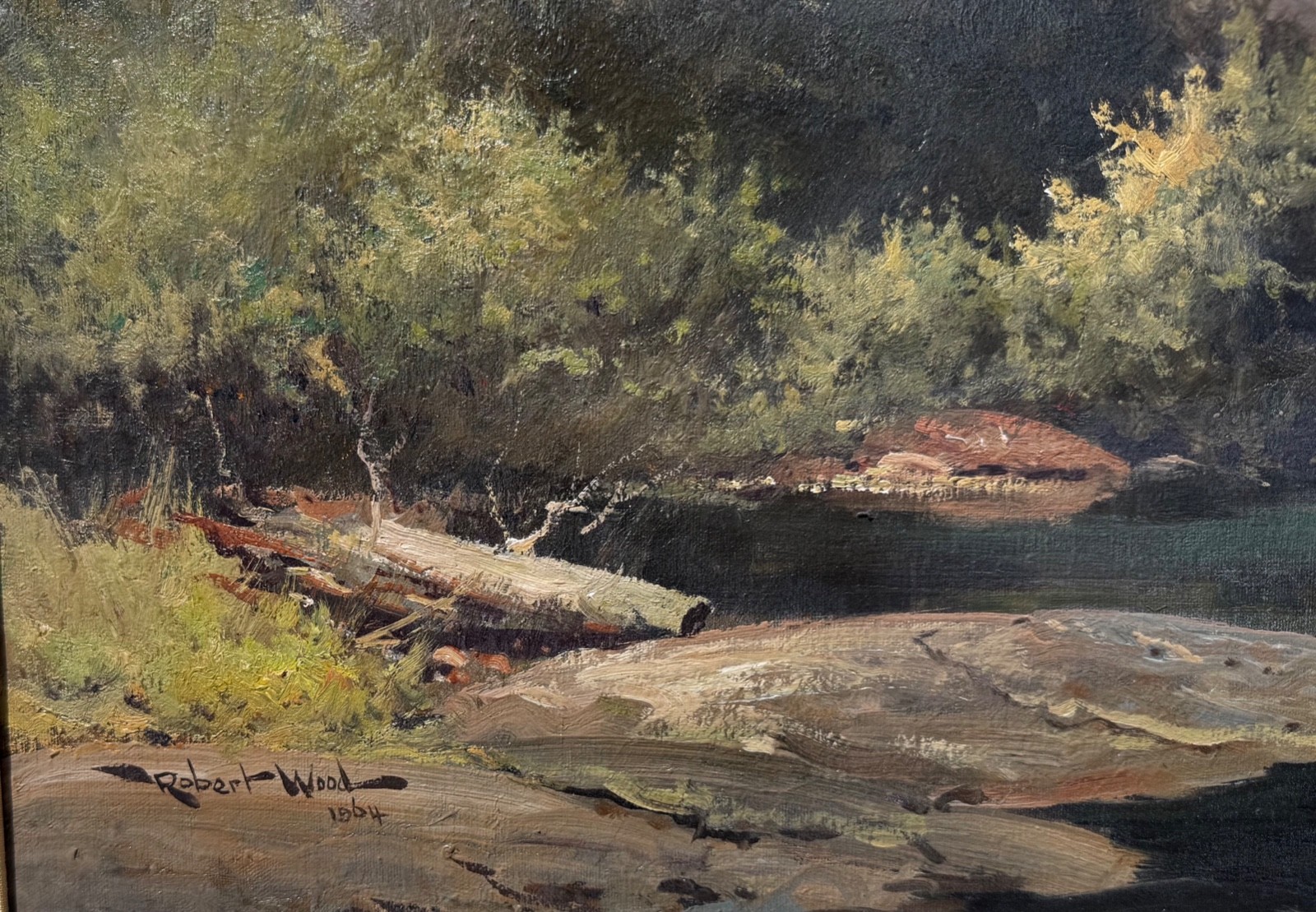 Huge Sierra Scene by Robert W. Wood, “Sierra Summertime” 1964 24″ x 60″