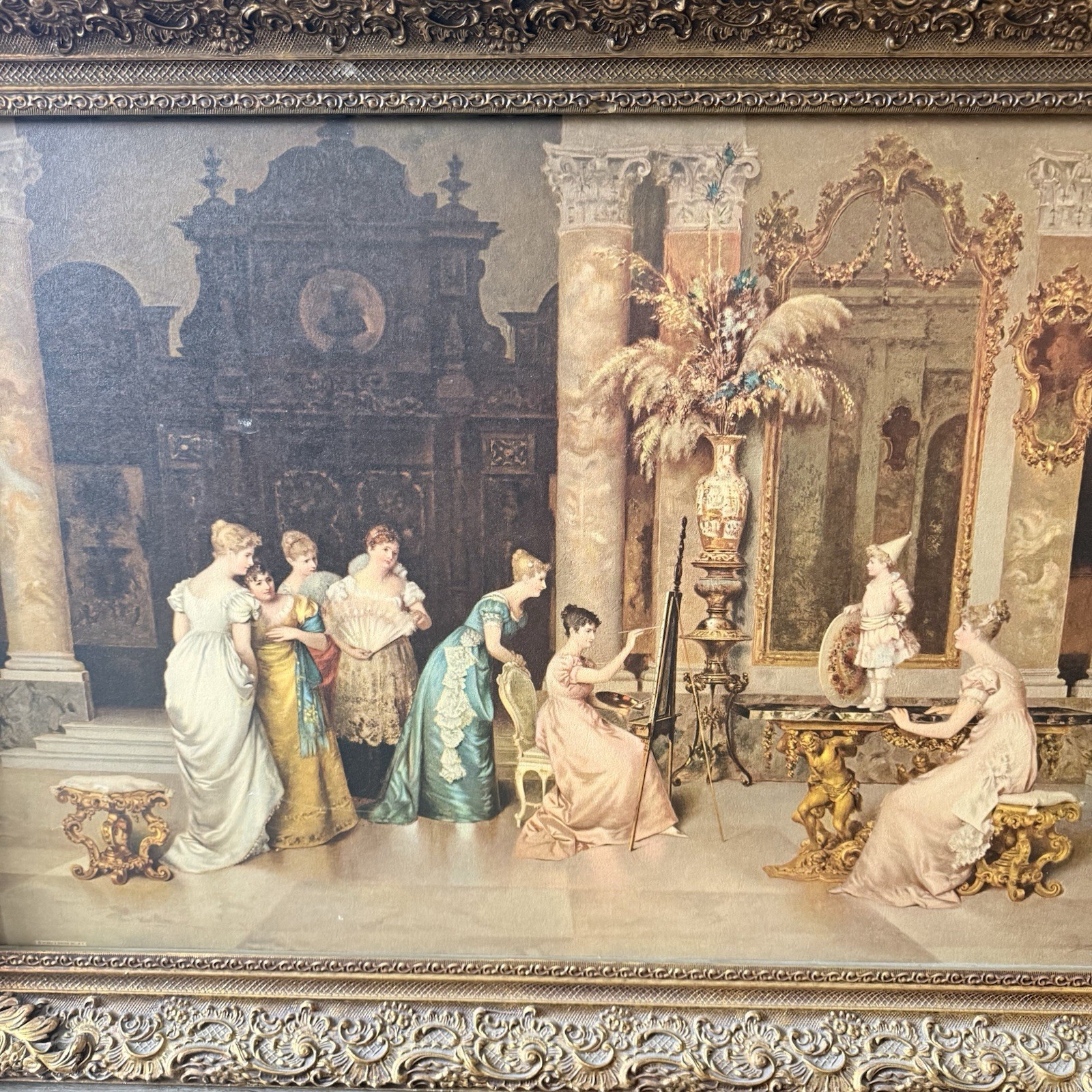 VTG Framed Print, “Portrait”/“The Young model” By Francesco Beda, Limited Ed.