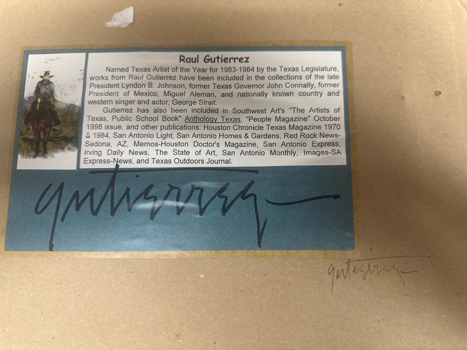 Signed Raul Gutierrez Original Oil Panting Professionally Framed Portrait