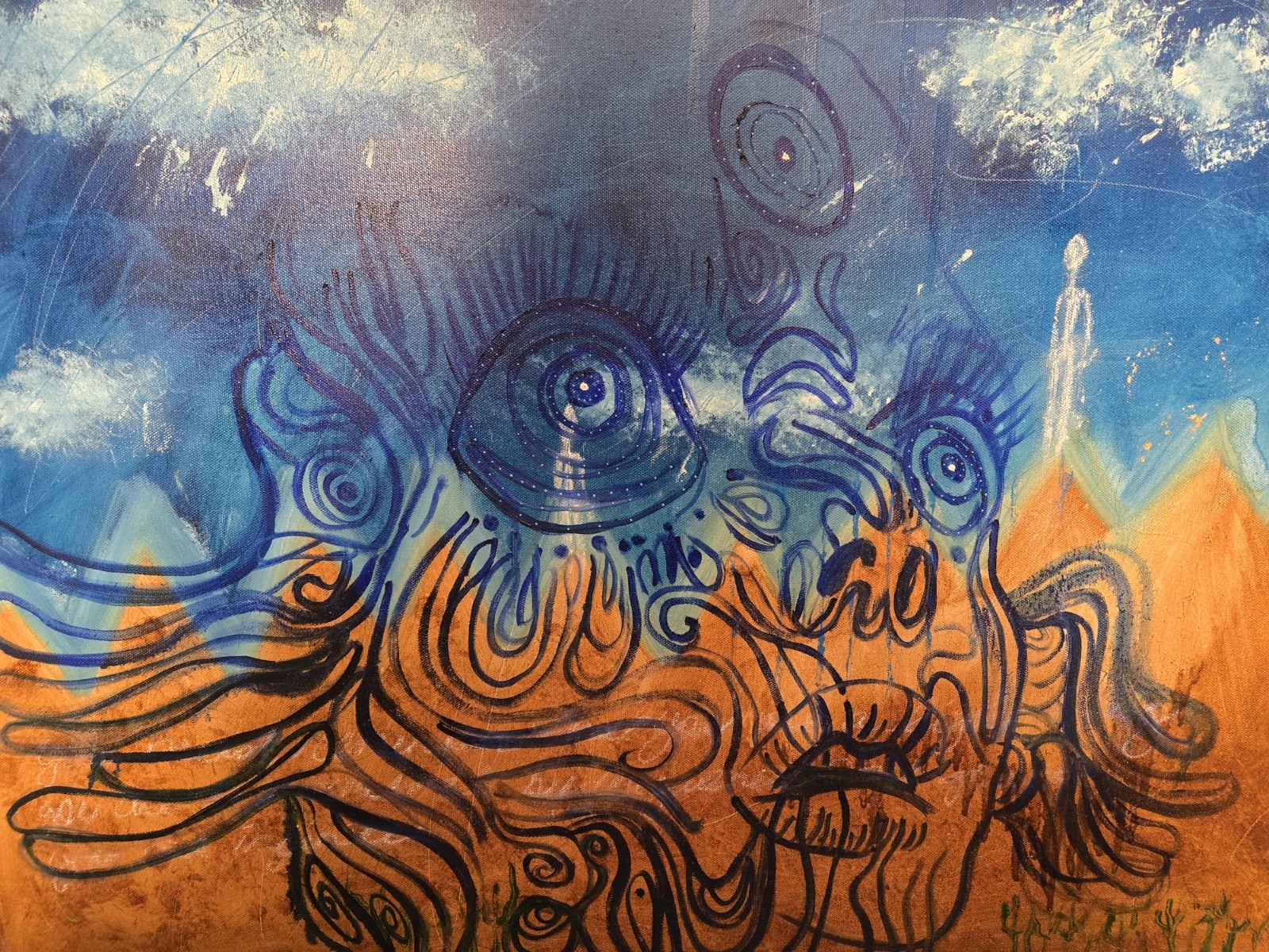Canvas Art. Signed 24in X 30 in. Light Beings. It’s An Artisan Thing.