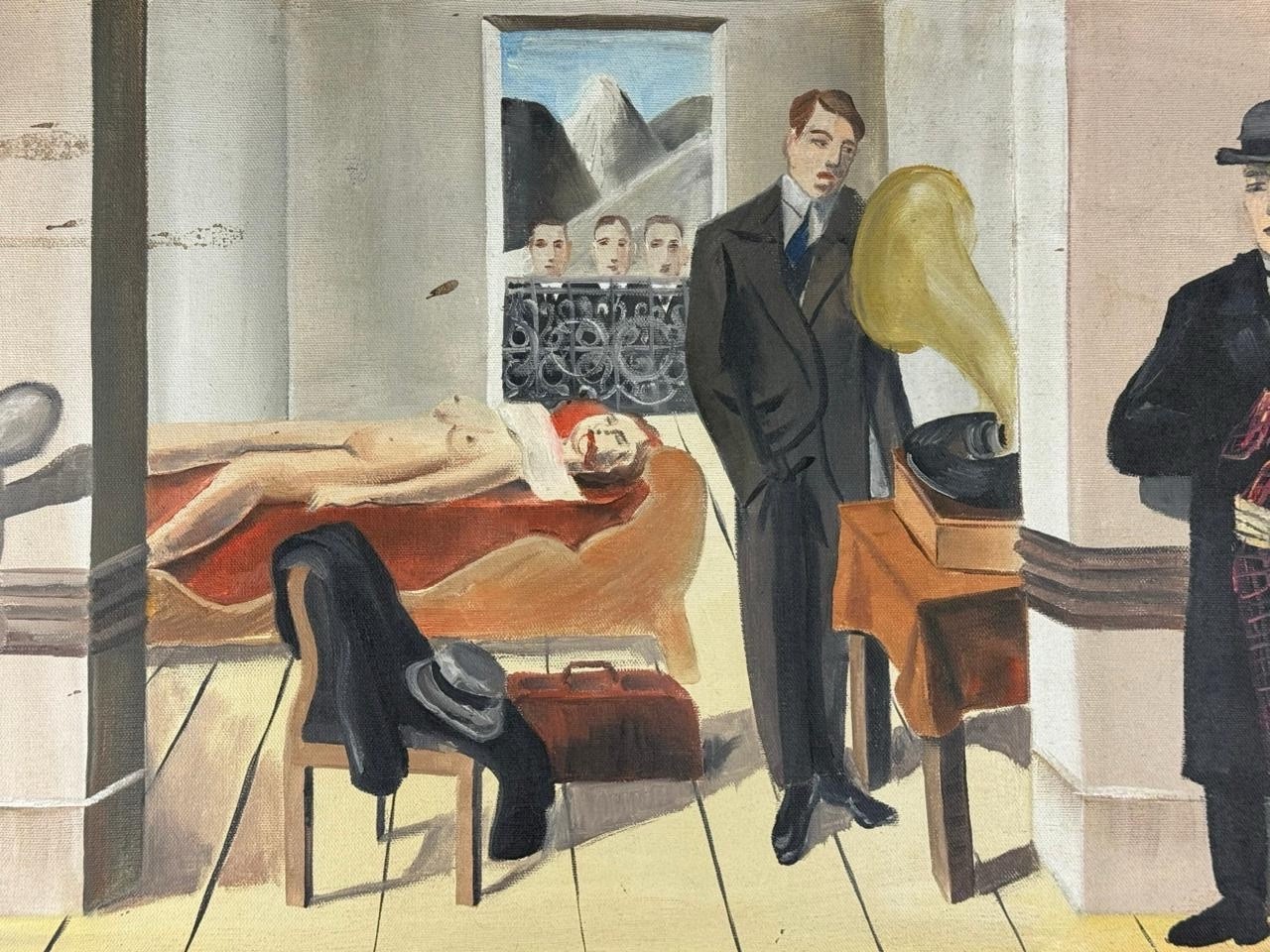 René Magritte (Handmade) Oil On Canvas Painting signed and stamped