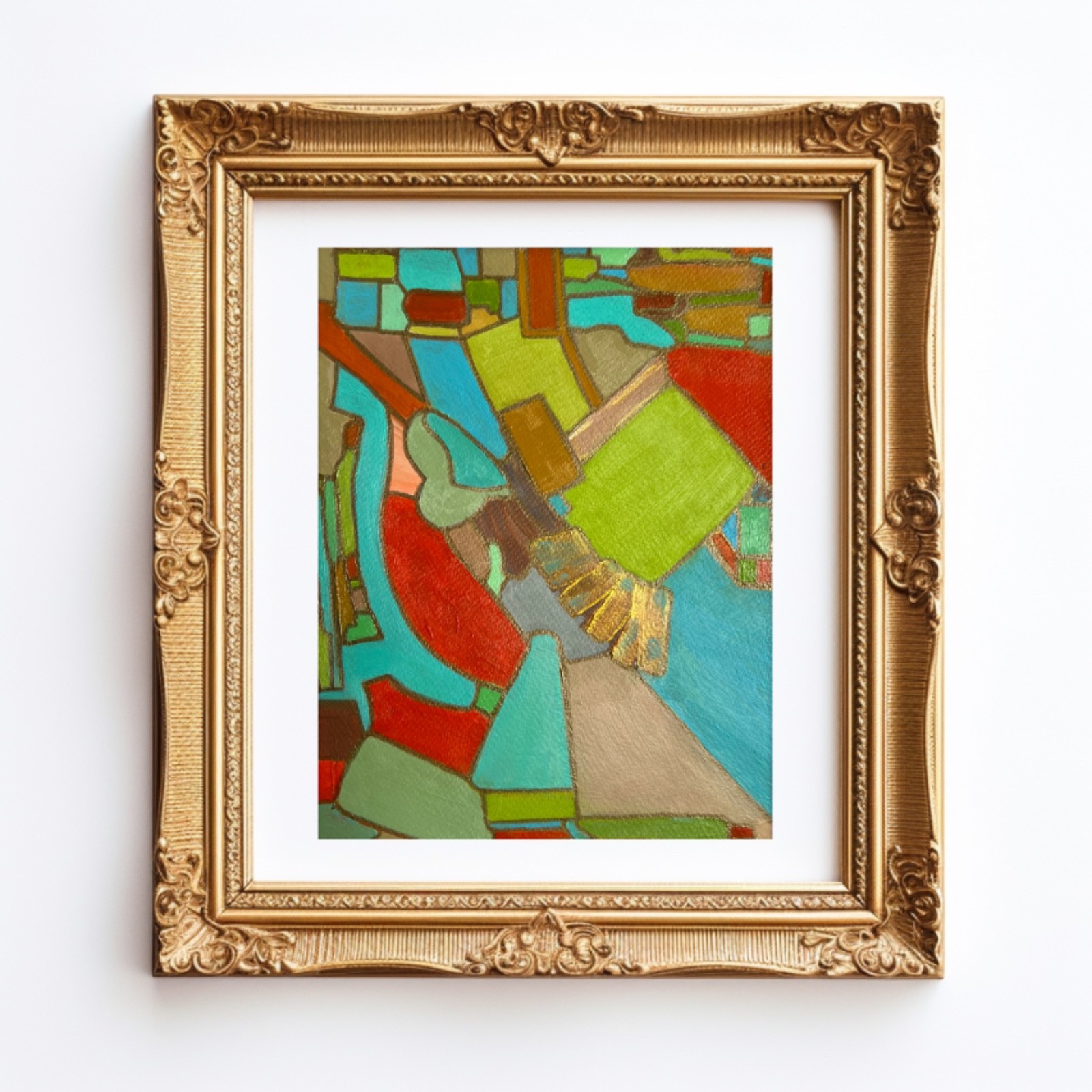 Painting Original Abstract Art Matted 11×14 Colorful Modern Acrylic Jimarieart