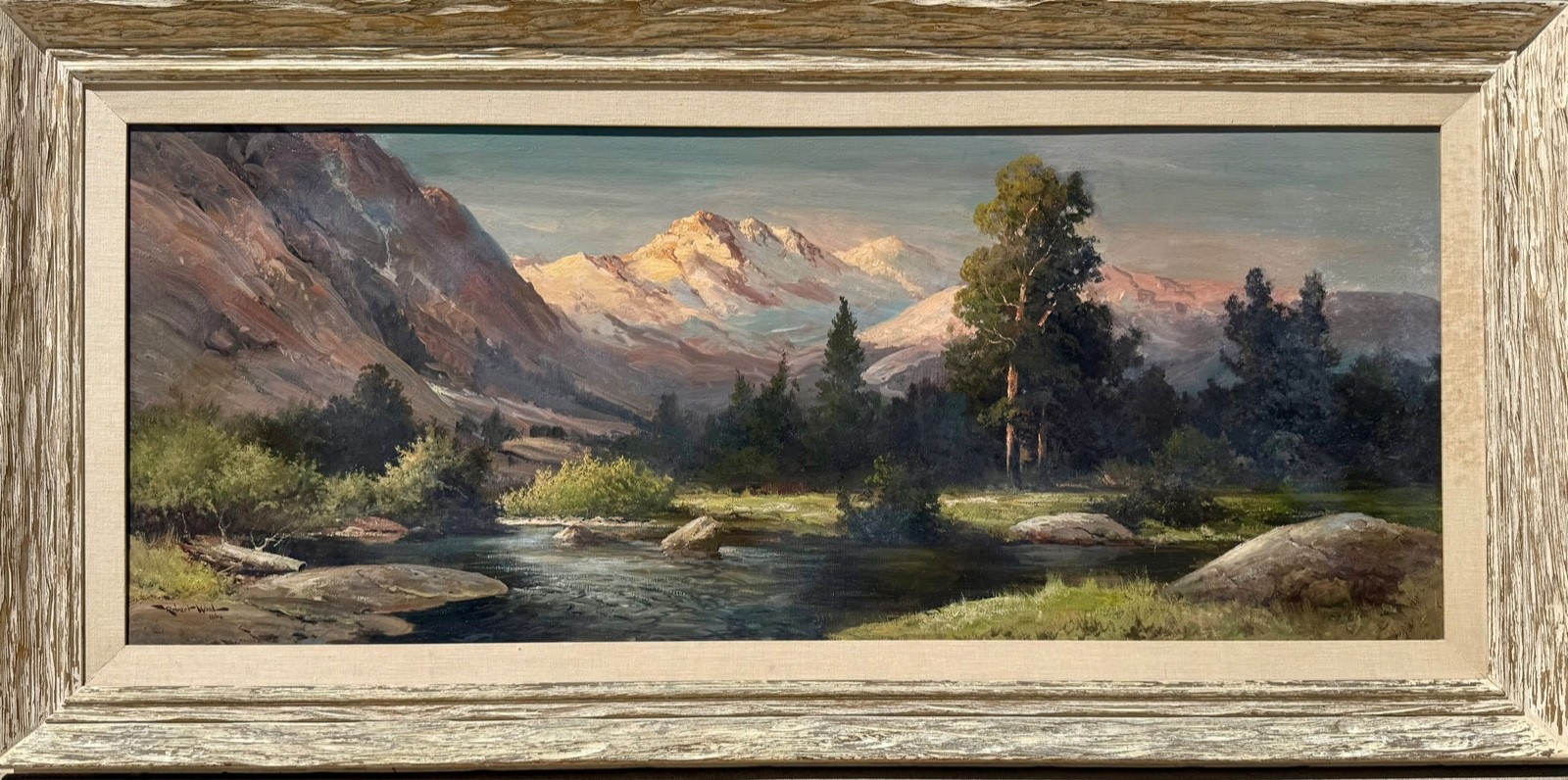 Huge Sierra Scene by Robert W. Wood, “Sierra Summertime” 1964 24″ x 60″