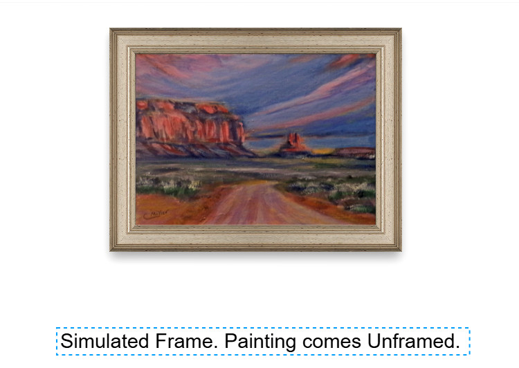 Original Painting Southwest Mesa Landscape 5×7 Acrylic Modern Wall Art