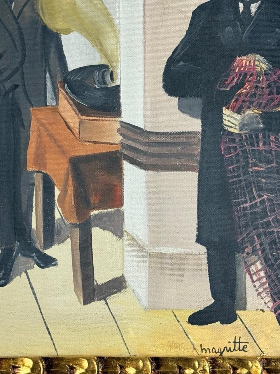 René Magritte (Handmade) Oil On Canvas Painting signed and stamped
