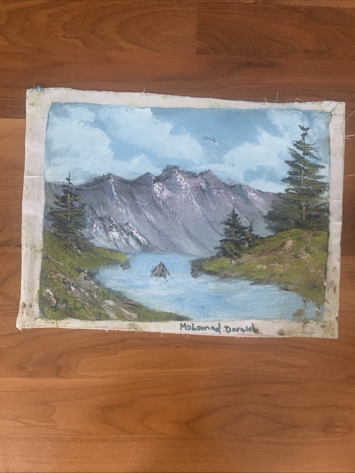 Handmade Nature Oil Paintings on Canvas Paper by MD | Quantity 5 (15.5in x 12in)