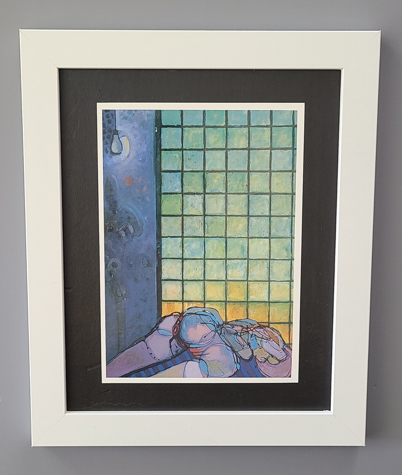 Vladimir Cora + Vintage Modern Abstract Print + Mexican Artist + Framed $