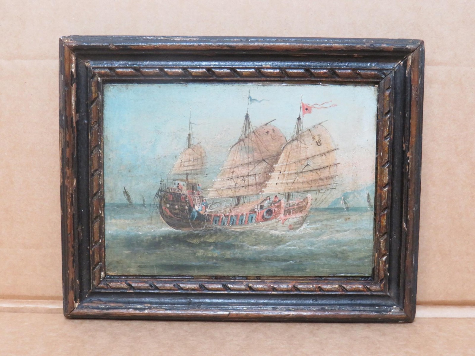 Chinese Junk Marine 1800s Hong Kong China
