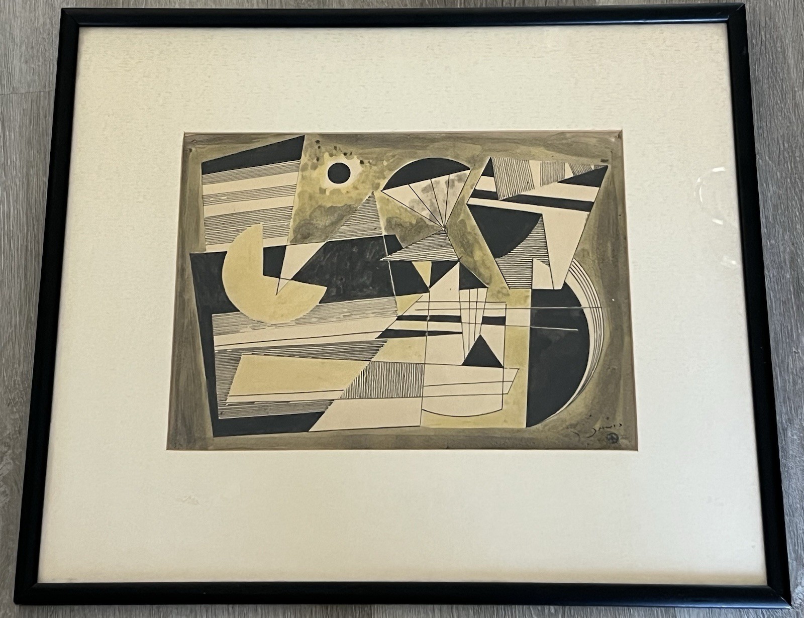 Werner Drewes Small Original Watercolor Study For “Island In The Clouds” 1942