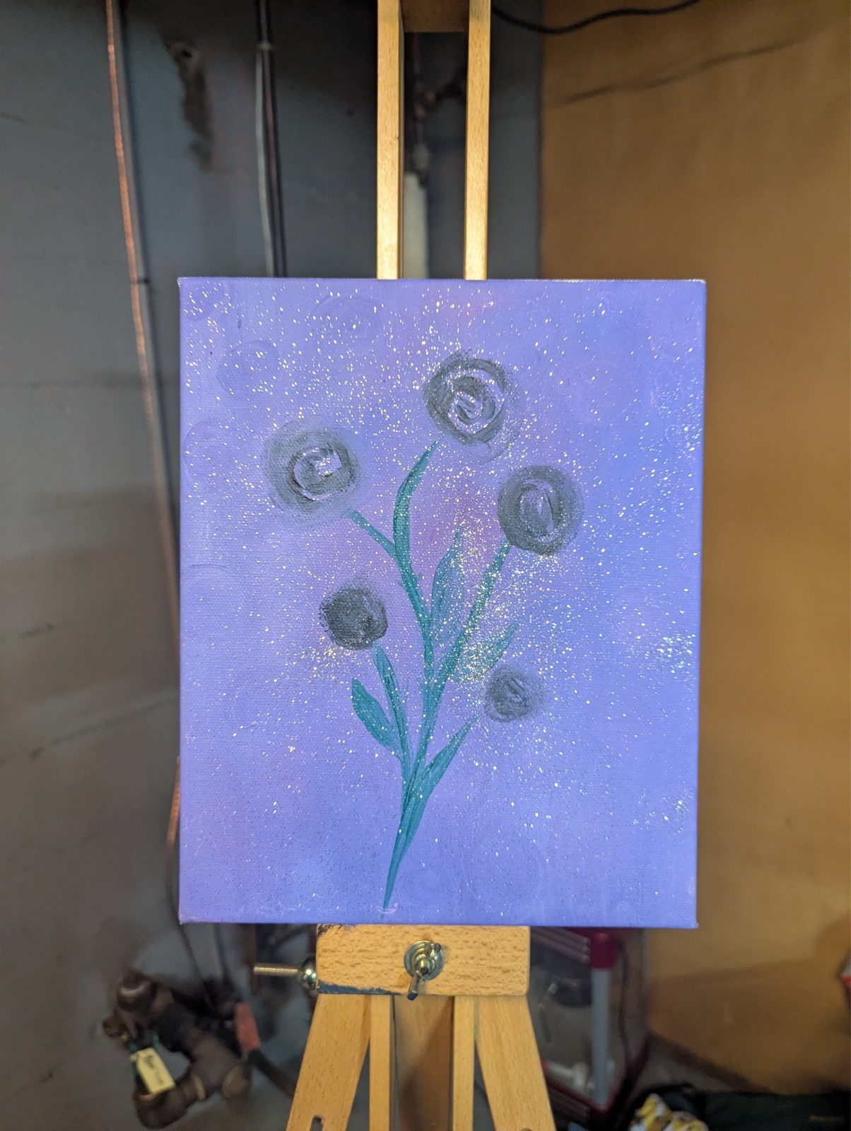 Galactiflowers, oil painting on canvas, 10in x 8in x 1.5in