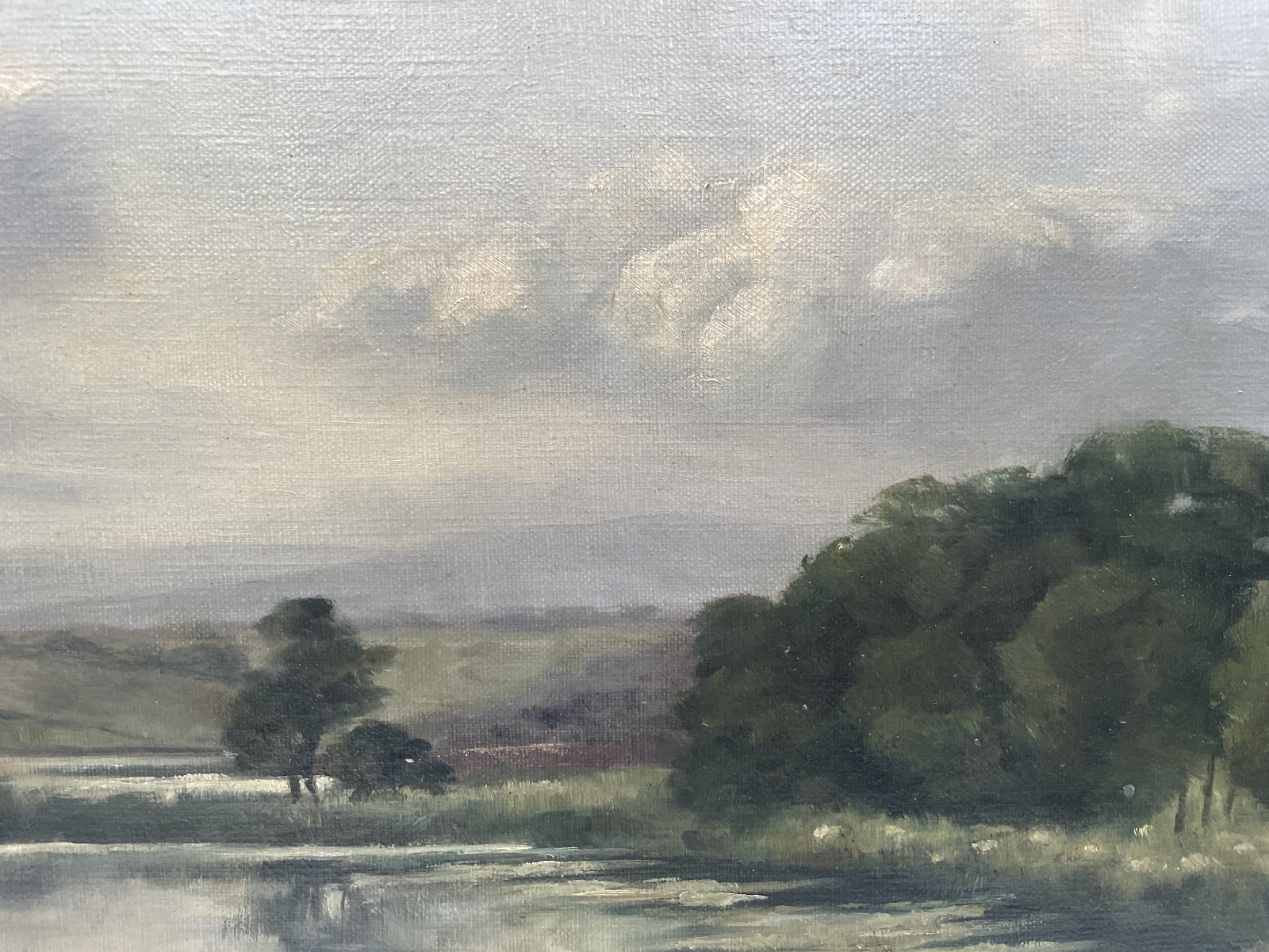 Early 20th Scottish School – Lake of Menteith in Aberfoyle – Oil on Canvas
