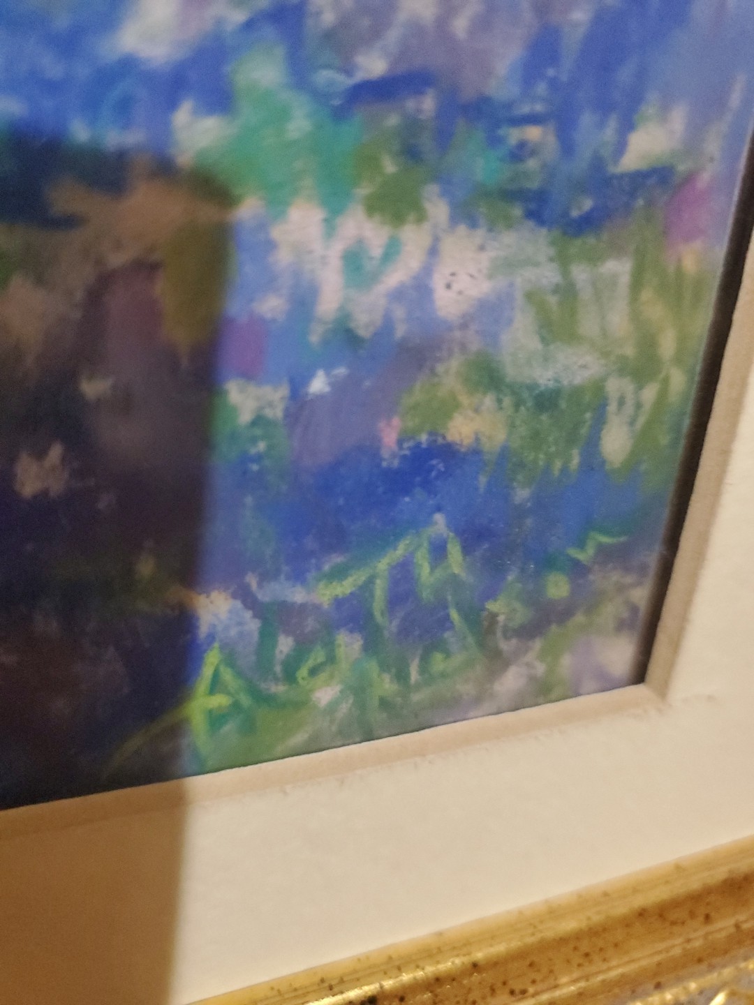 “Texas Bluebonnets” ALICE KIETH NELSON-KNOWN NTX ARTIST A QUEEN Of OIL PASTEL BB