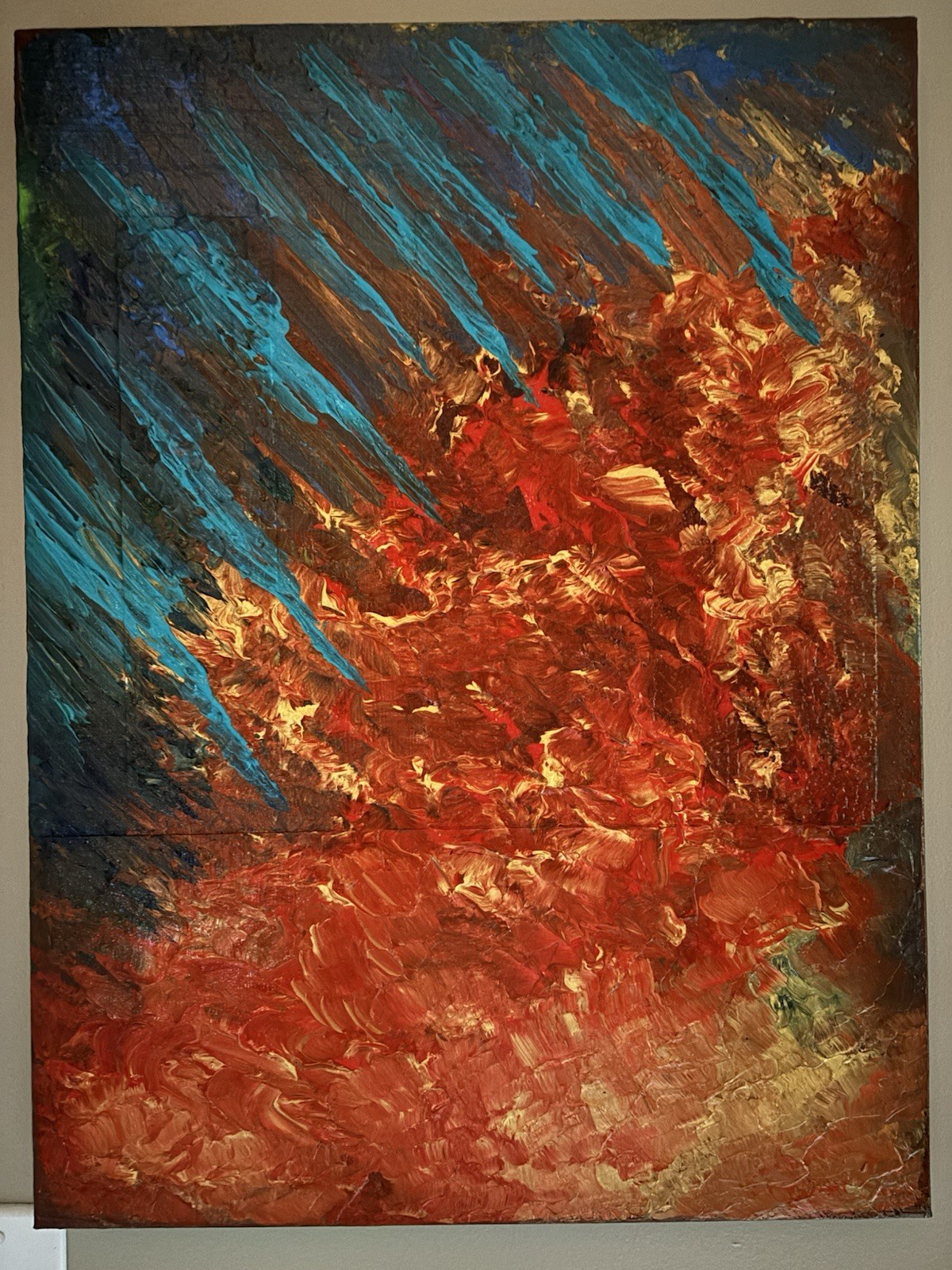 Modern Art Painting “Invasion” 18×24 Original – Mixed Media On GW Canvas