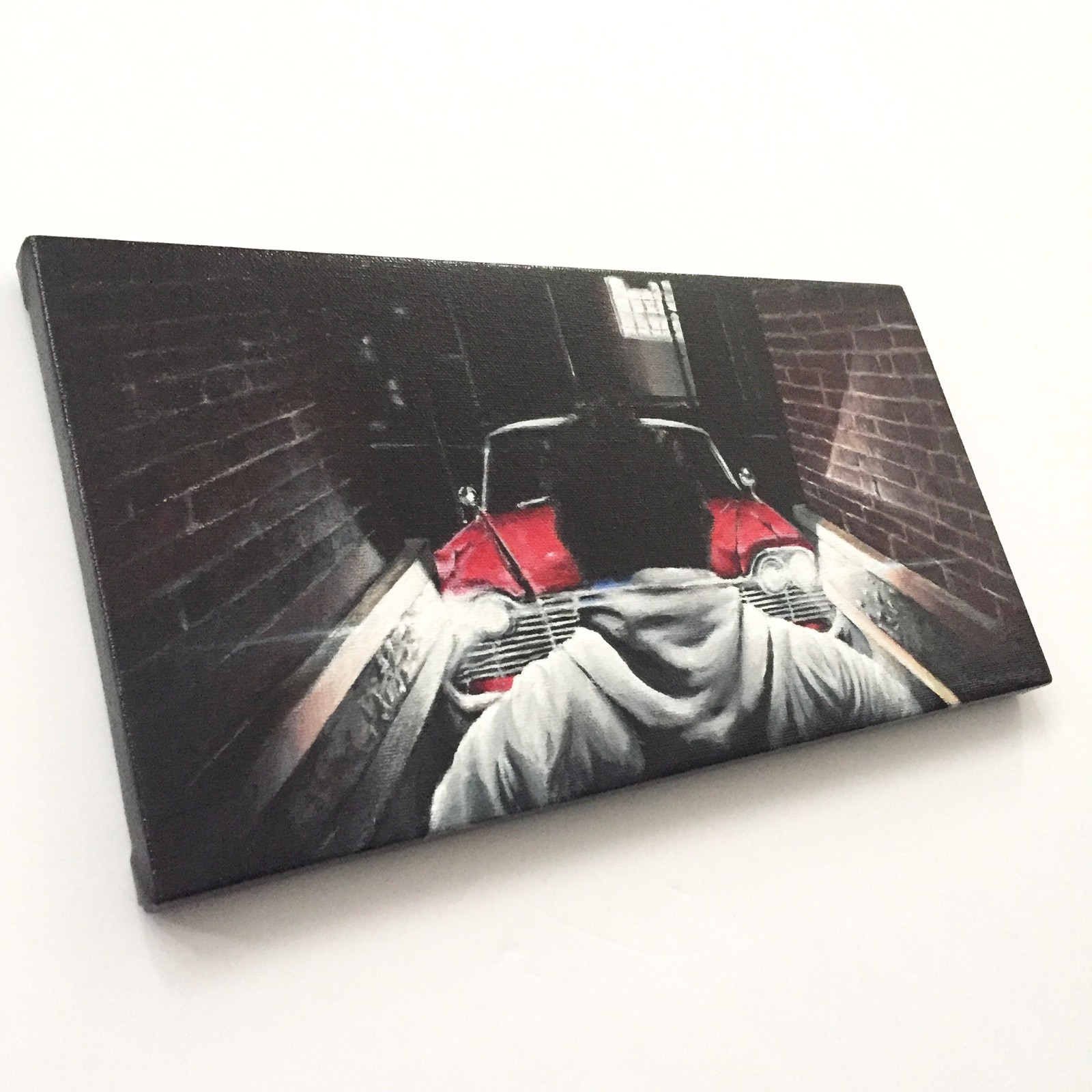 Christine Movie 1958 Plymouth Fury 12″ x 6″ Acrylic Painting Signed