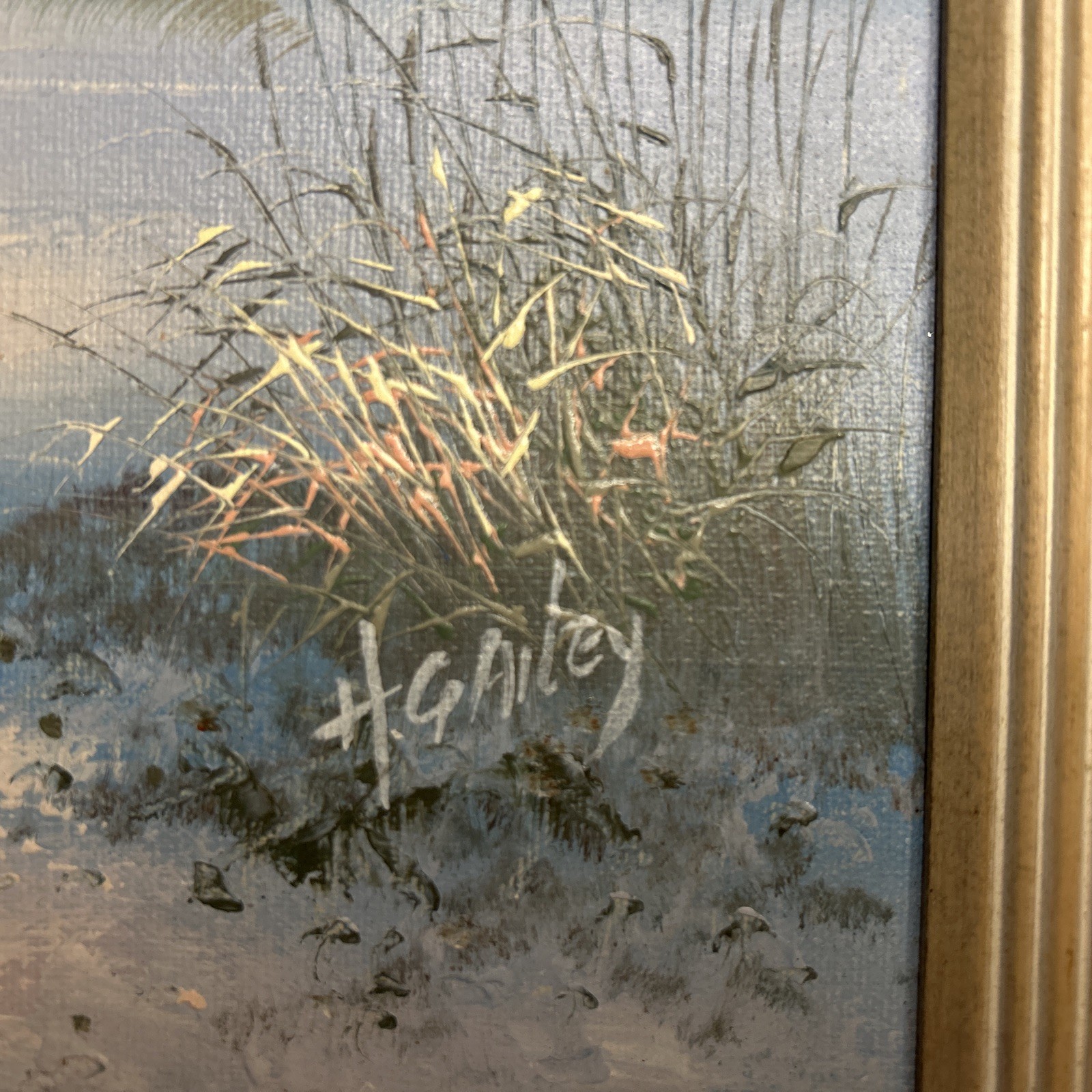 Ocean Painting Original Signed By Artist Size 17×15 Inches.