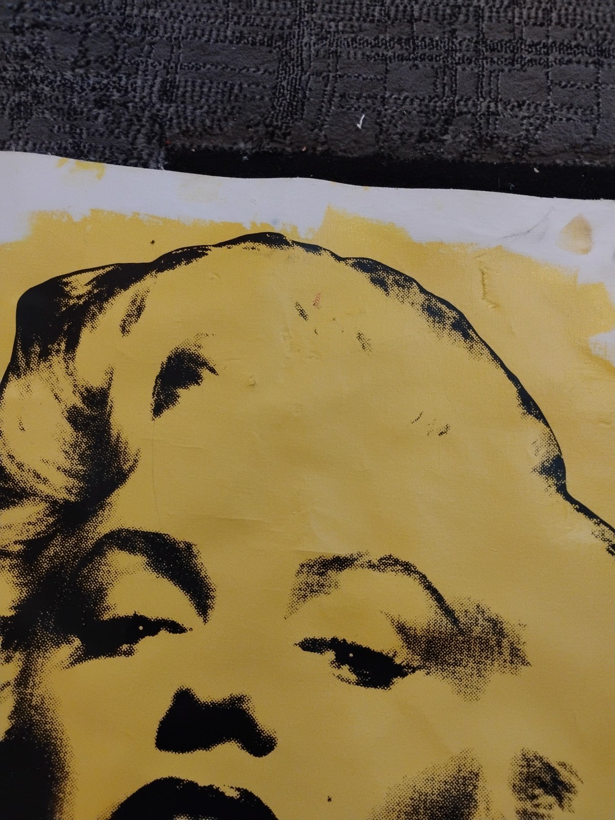 Steve Kaufman Marilyn Monroe Canvas . Yellow, Signed Limited Edition