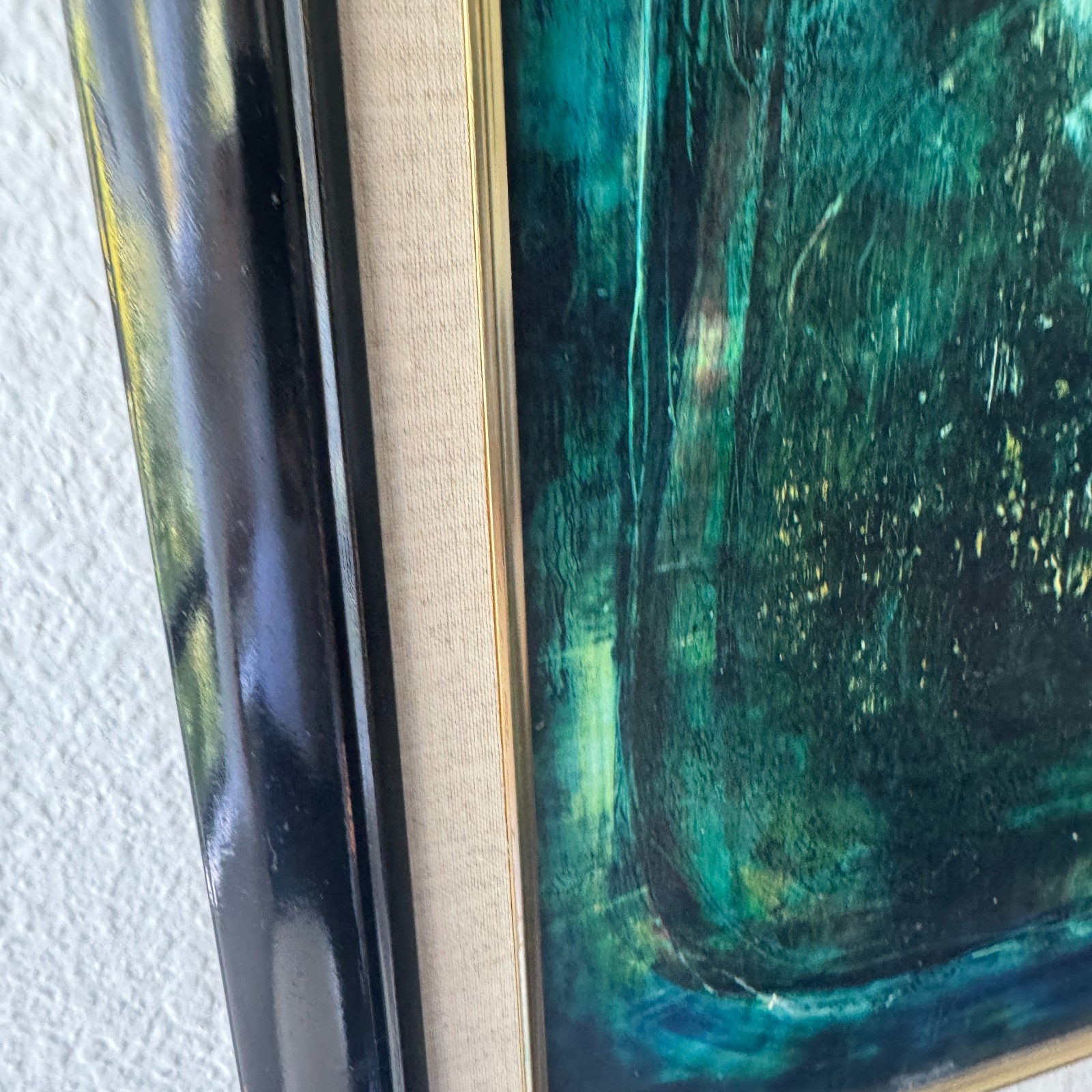 Vintage MCM 1956 Oil Painting Abstract by Charles Pebworth Louisiana 40″ x 28.5″