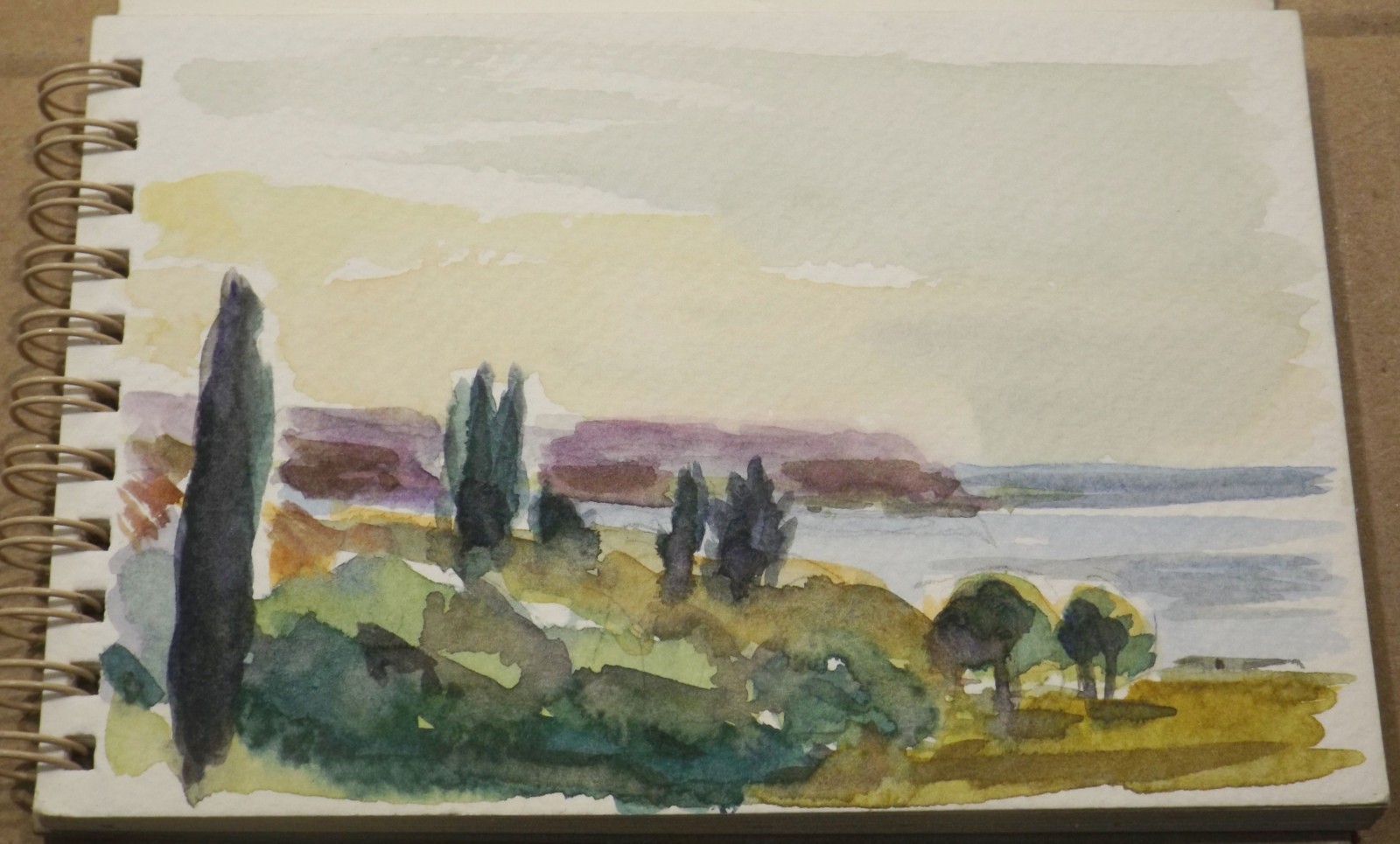 Old Fabriano Watercolour Watercolour Block With 13 Miniature 10x 15cm Unsign
