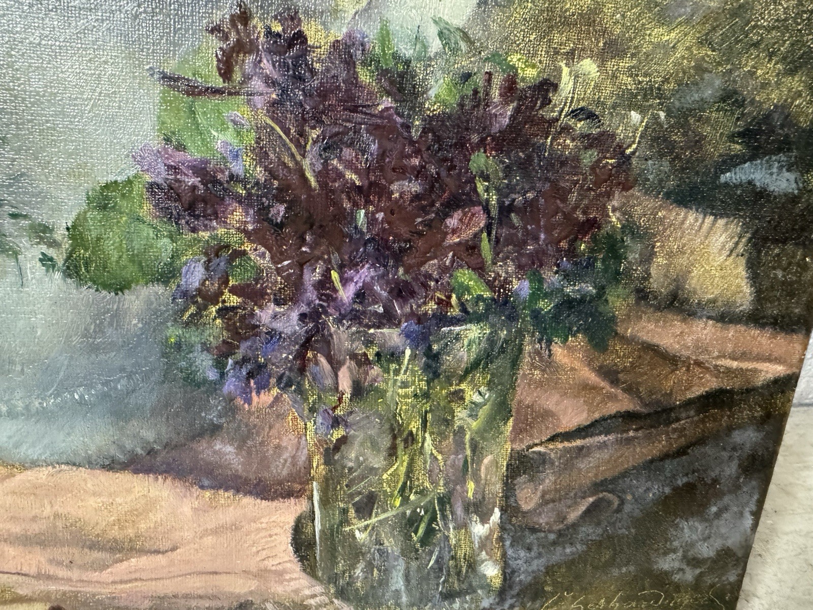 Constatin Gerhardinger 1888-1970 Oil On Canvas Painting Still Life Tureen Flower