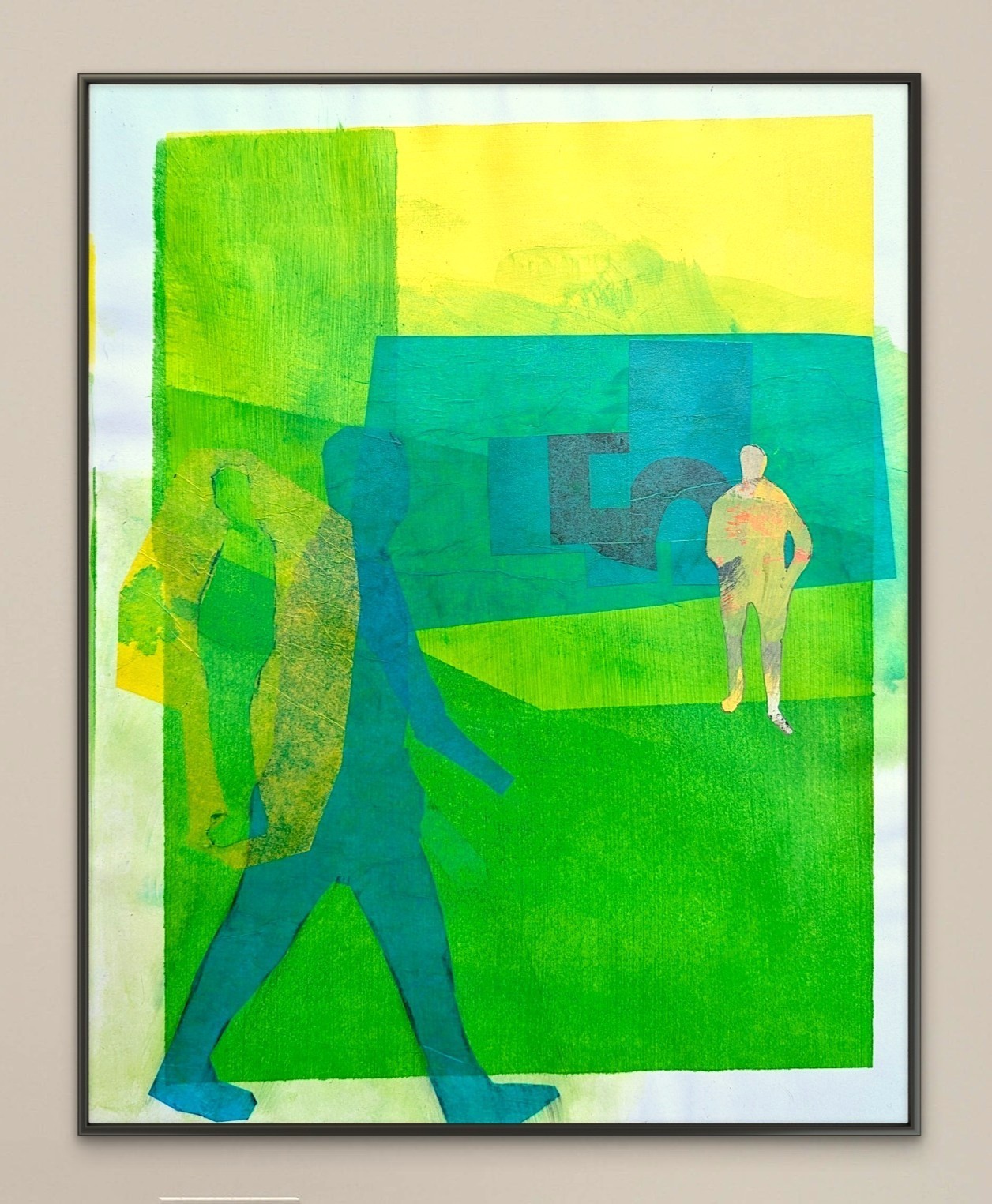 Original Acrylic + Collage on 11×14 inch Art Paper. ‘A Walk Through Noon’