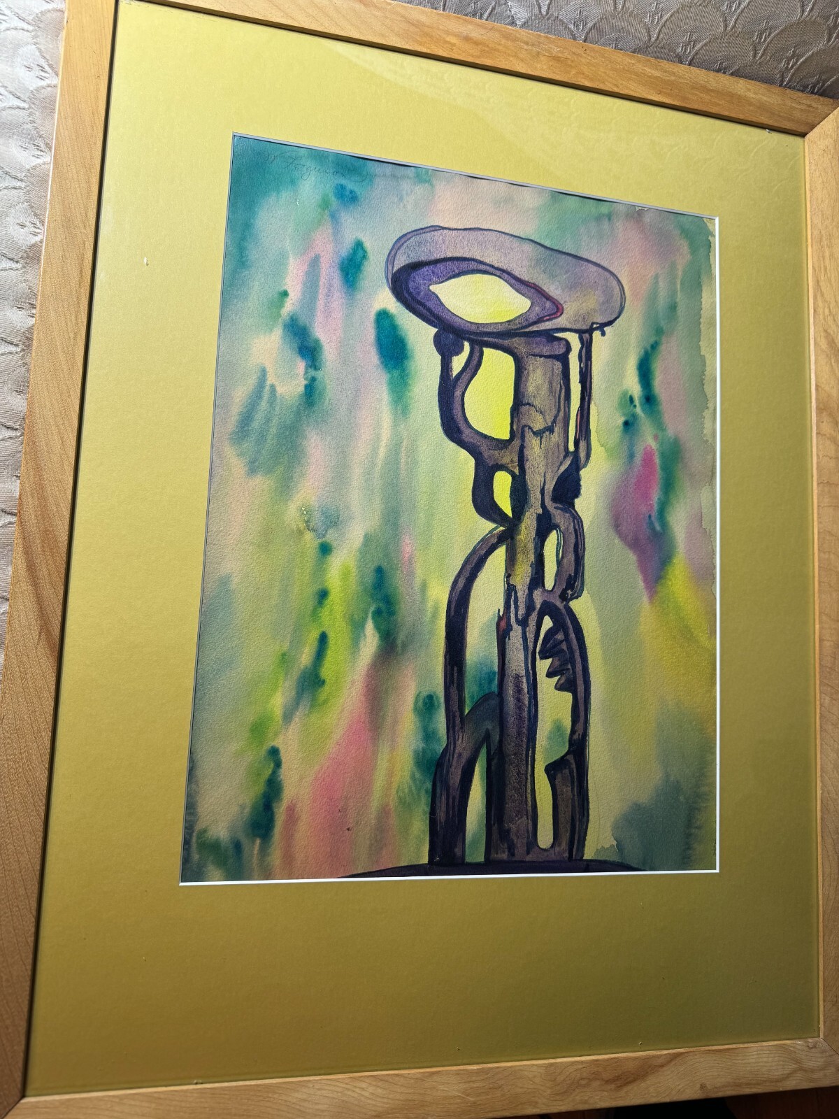 William Ferguson “An Abstract Composition” Watercolor Painting -Framed