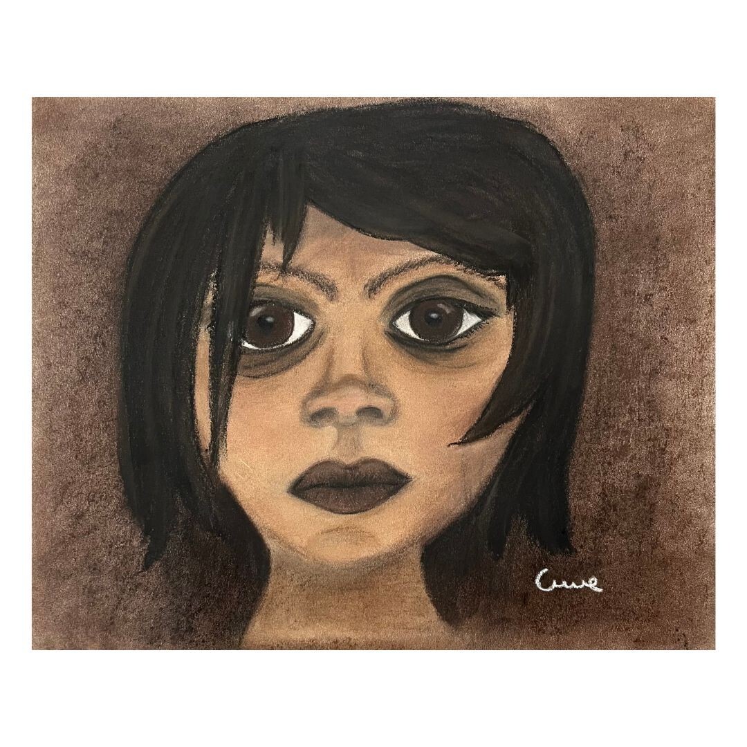 Original Pastel Painting, Portrait. Painting.