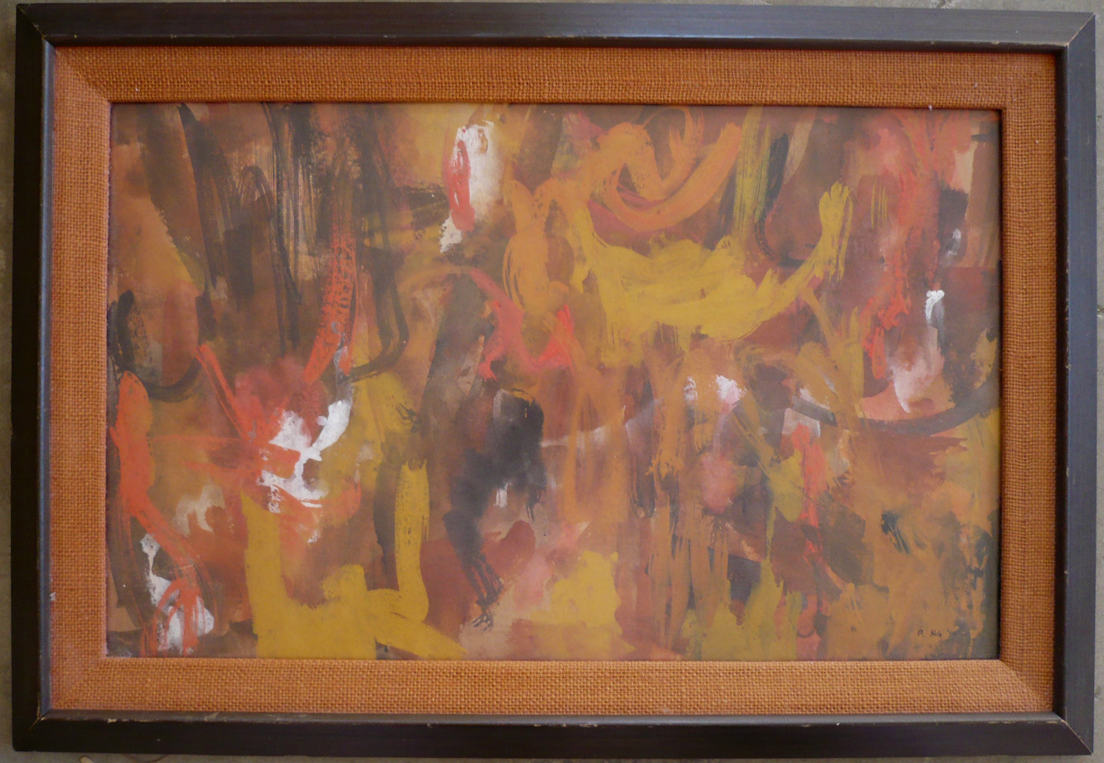P. NG, 1959 CHINESE MODERN MODERNIST ABSTRACT EXPRESSIONIST VINTAGE ABSTRACTION