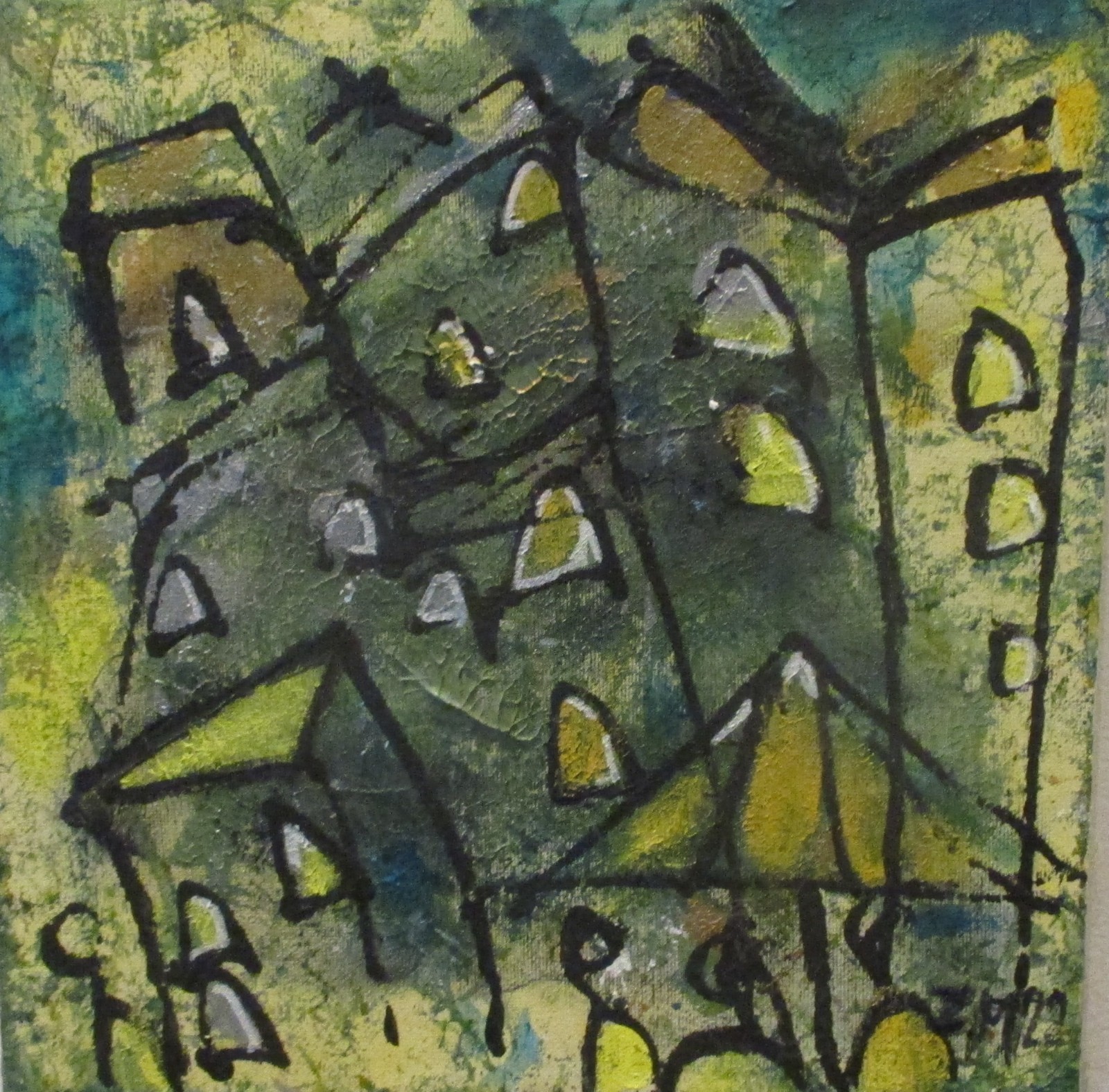 Green City Italy 30×30 Sonja Zeltner-Müller Acrylic/LW Art Müllerei Düsseldorf