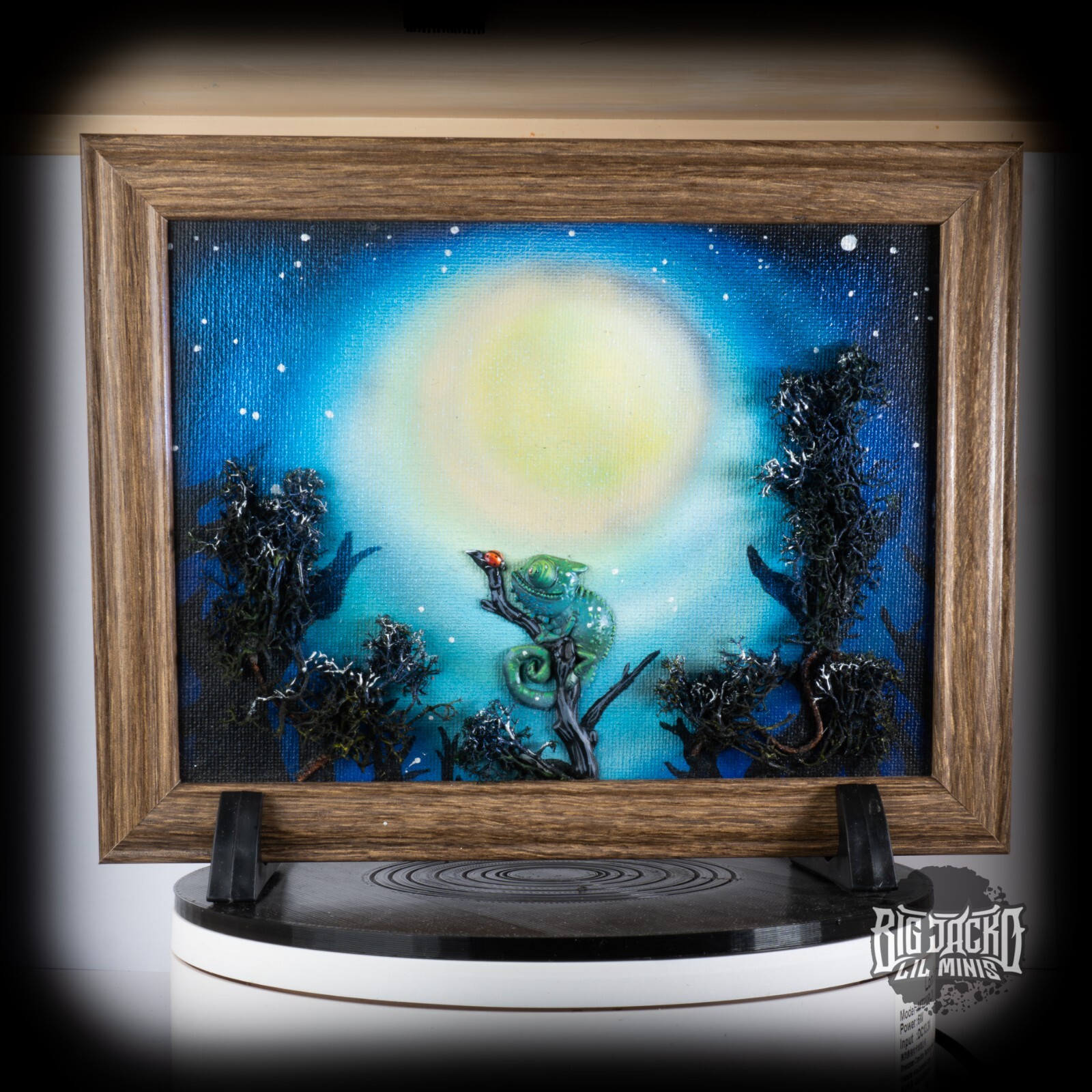 Handmade 3D Canvas Art (A5) – Romance Under the Full Moon