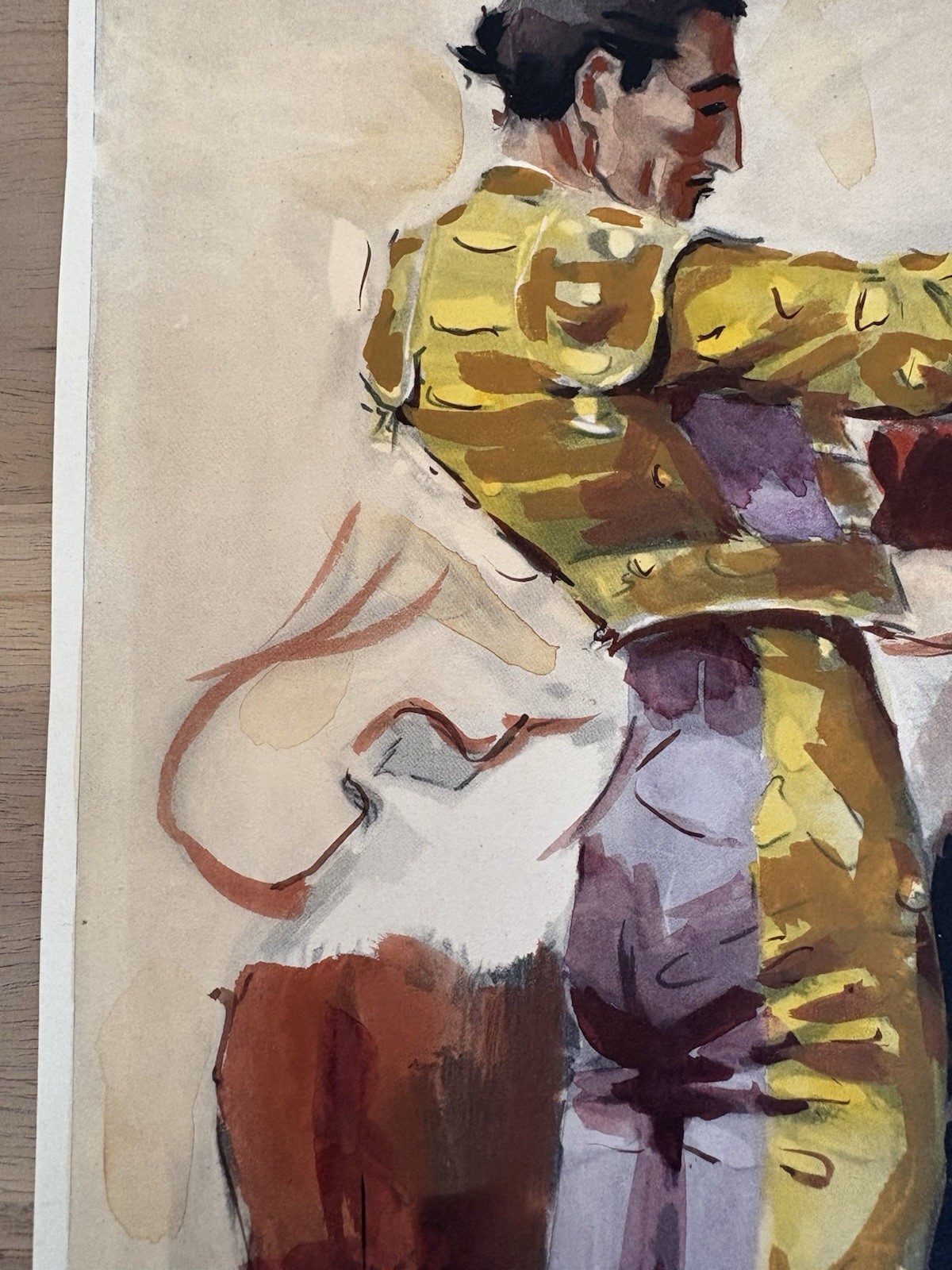 Jose Maria Tuser Vazquez – Watercolor Painting Matador Bullfighting 16.5”x13.5”