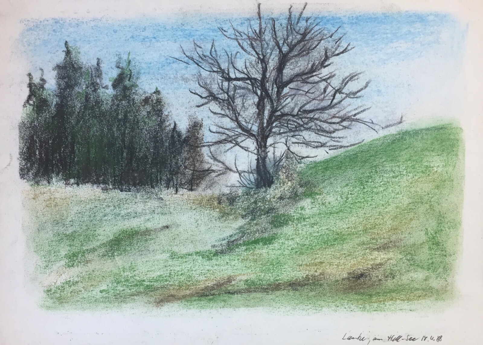 Franz Ehmke *1928-2018 GDR Painter °Lanke Hellsee Brandenburg Nature Dated 1988°