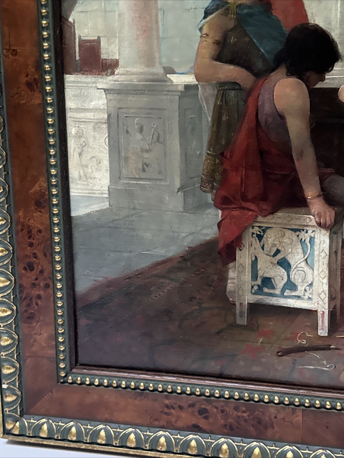 Antique Queen Painting Masterful 19th Century Iconic Interior Oil 1880 Portrait