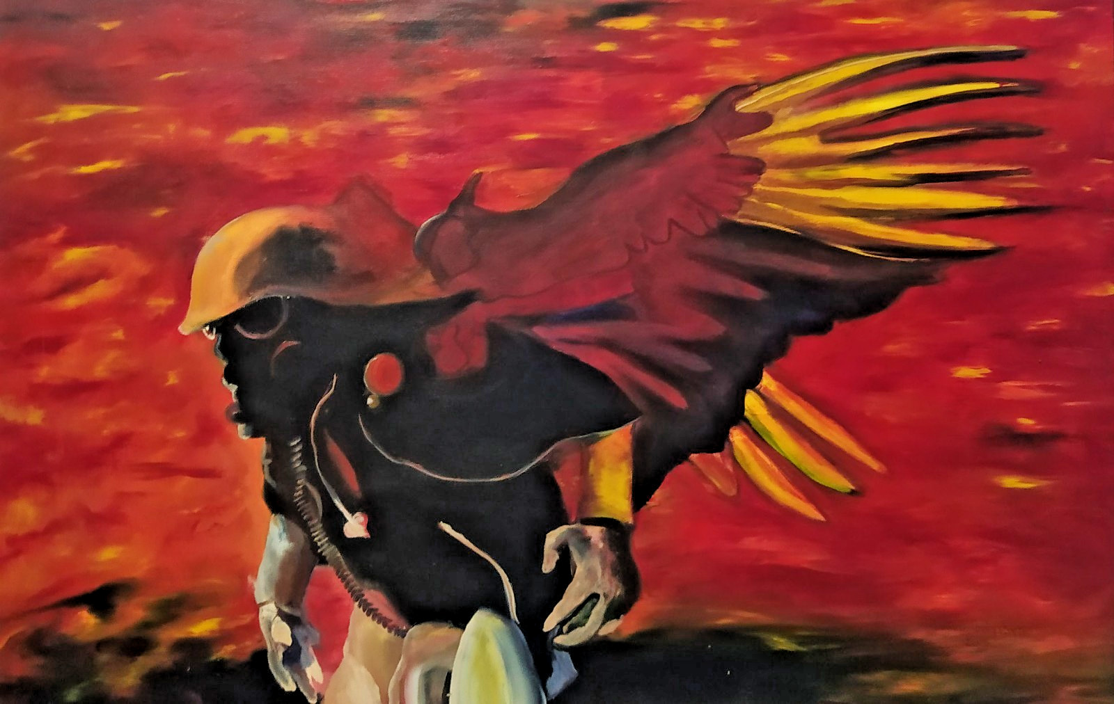 art 24 original painting 40×70 cm A059 PZ oil on canvas