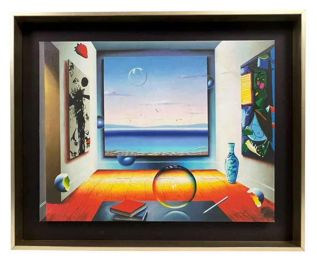 Ferjo Room Window Ocean View, Giclee on Canvas 2001