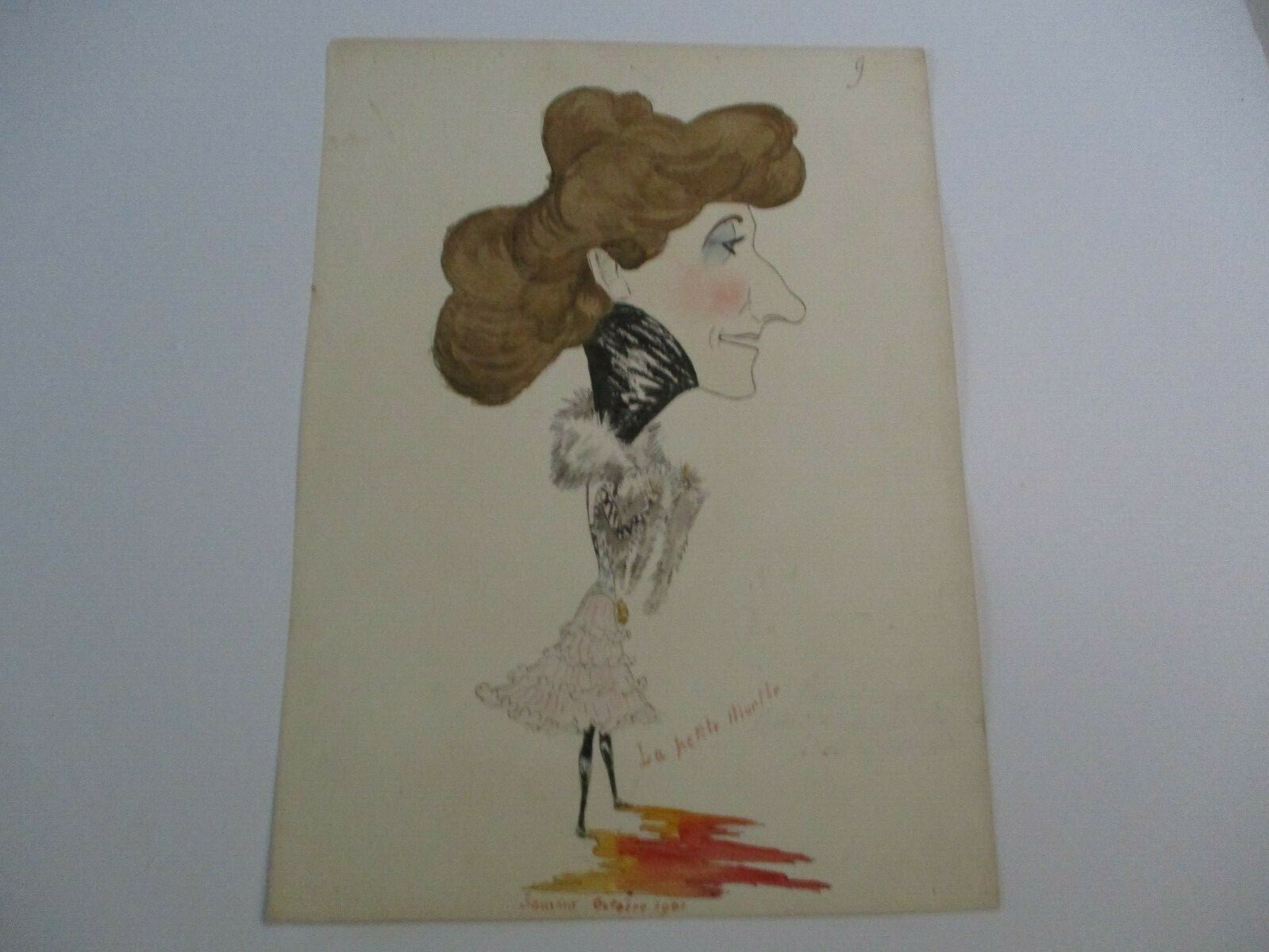 ANTIQUE PAINTING PAUL LEPAGE PORTRAIT RARE 1904 ART DECO ILLUSTRATIONS WOMEN