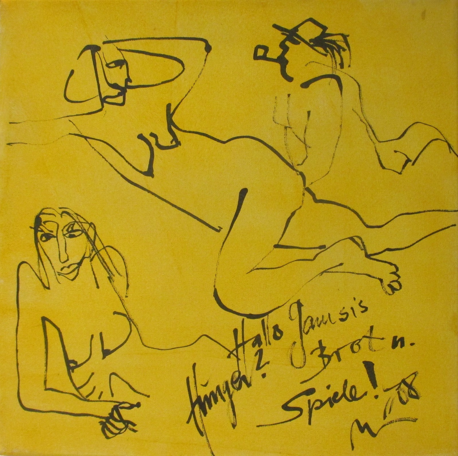 30×30 cm drawing on canvas Müller acrylic/LW art mill Düsseldorf