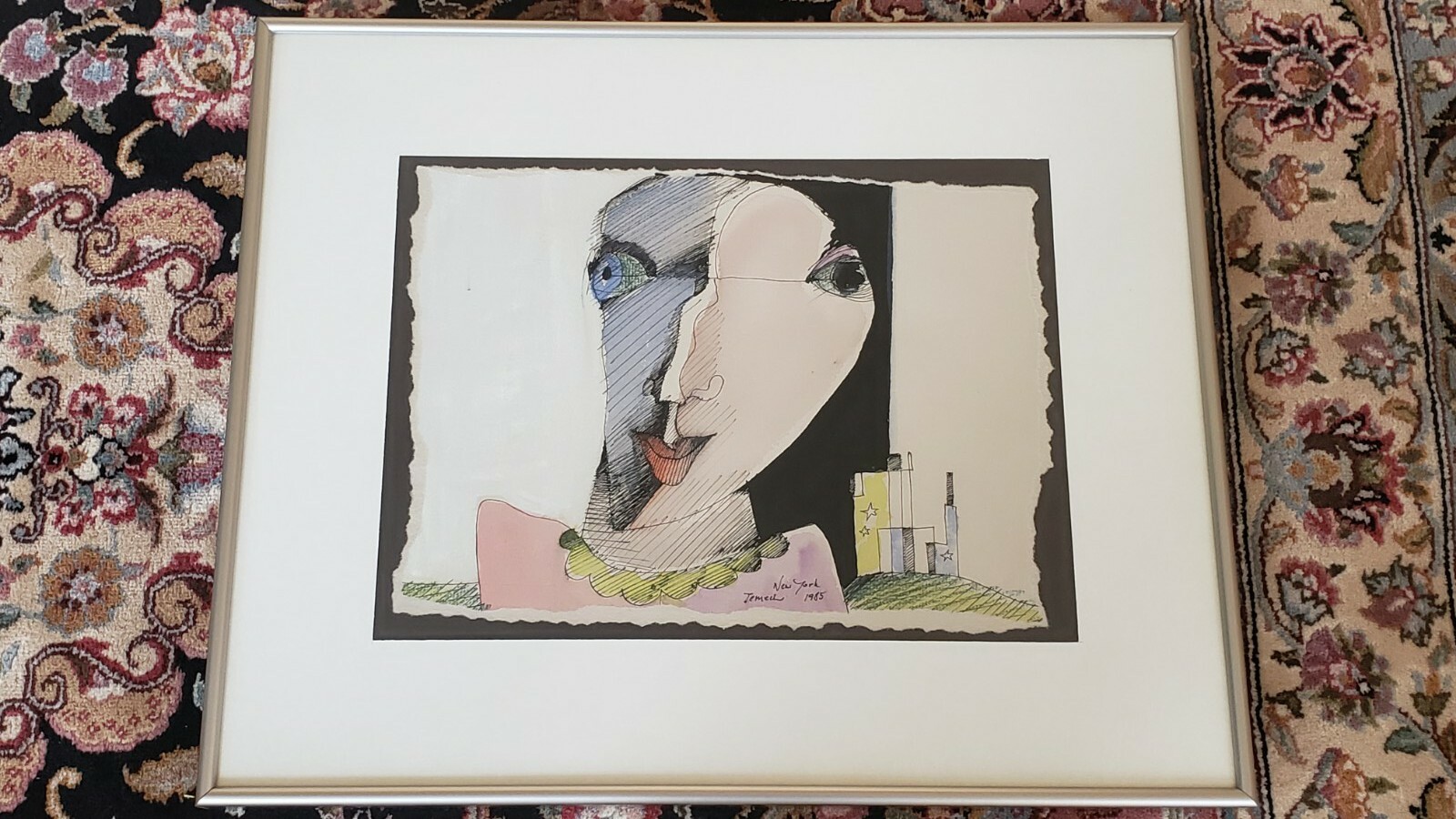 1985 GUNTHER TEMECH Abstract Mixed Media Painting