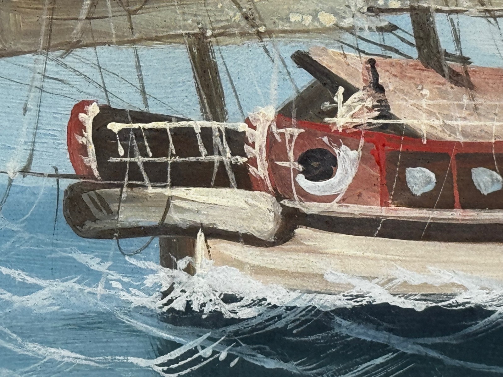 Outbound Junk on the Pearl River, Hong Kong 1914 Attributed to the Ah Hee Studio