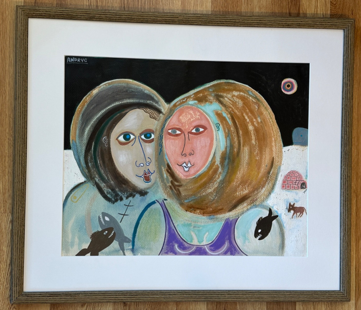 MICHAEL ANDRYC SANTA FE ARTIST WATERCOLOR & ACRYLIC PAINTING ON PAPER 23″ X 27″