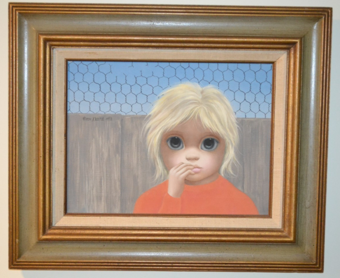 MARGARET KEANE – ORIGINAL OIL PAINTING – 1972 – IN ORIGINAL FRAME